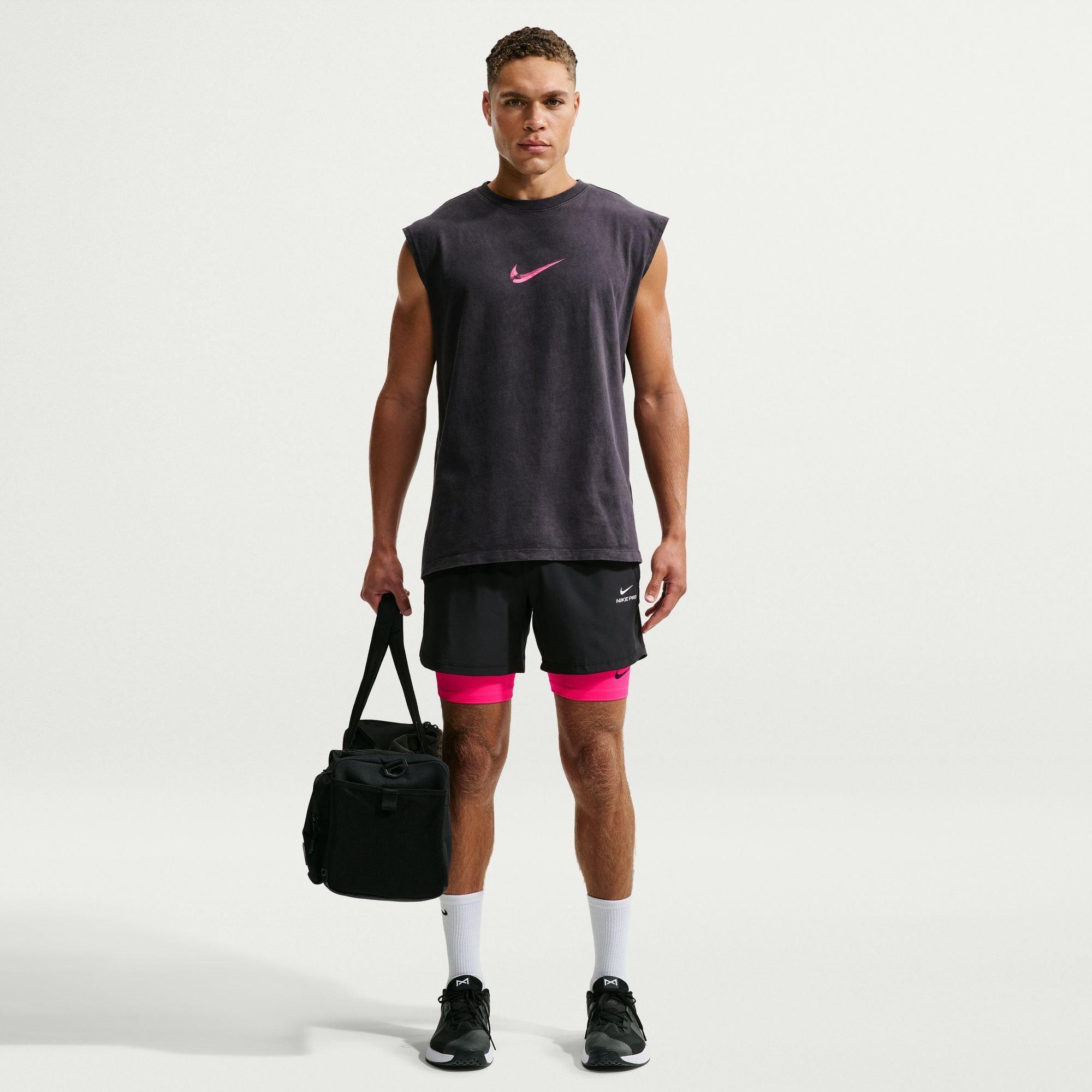 Kraťasy Nike HyperPink/Black 210881 Pro Long Short Sn64 - 4