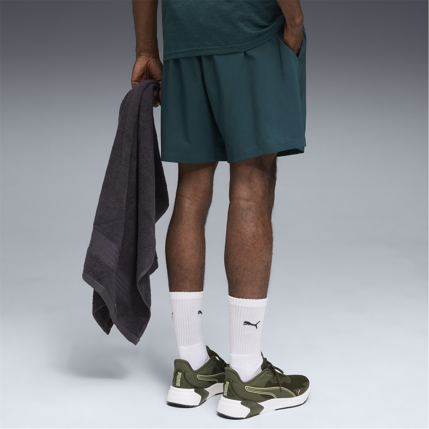 Kraťasy Puma Green Terrai 5957678 Men's Tad 7in Performance Gym Shorts - 4