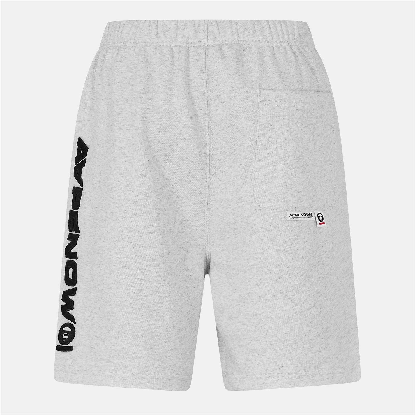 Kraťasy AAPE Heather White 312959 Men's Relaxed Fit Fleece Jogger Shorts - 2