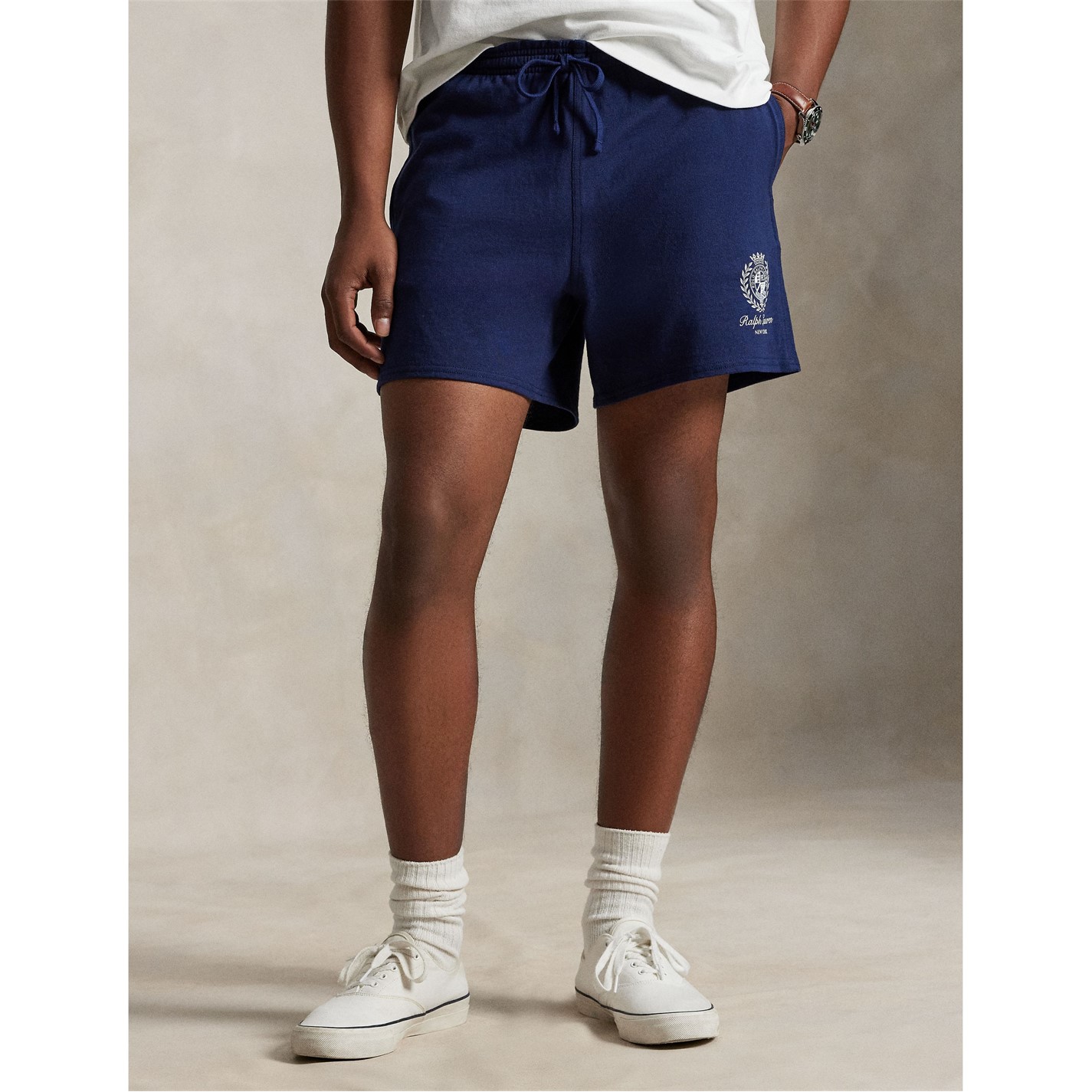Kraťasy Polo Ralph Lauren Newport Navy 3064988 Men's Fleece Jogger Shorts - 2