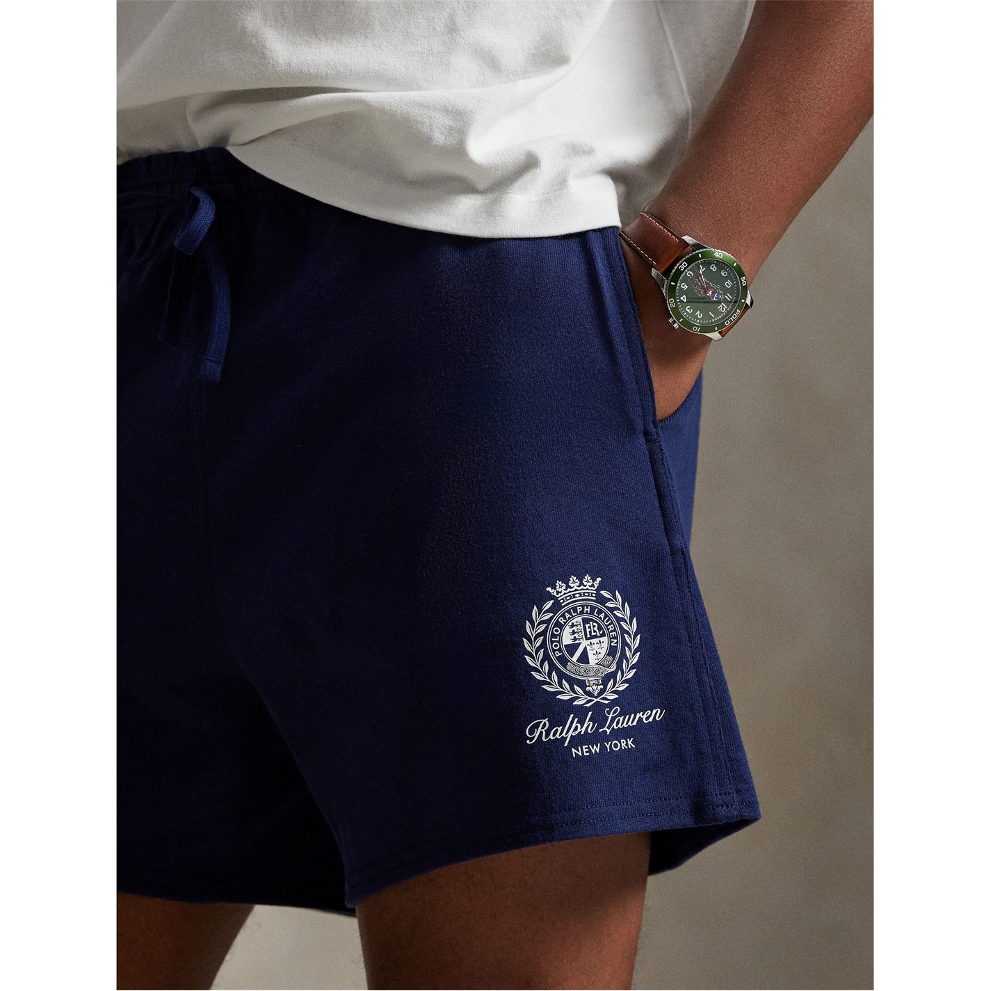 Kraťasy Polo Ralph Lauren Newport Navy 3064988 Men's Fleece Jogger Shorts - 4