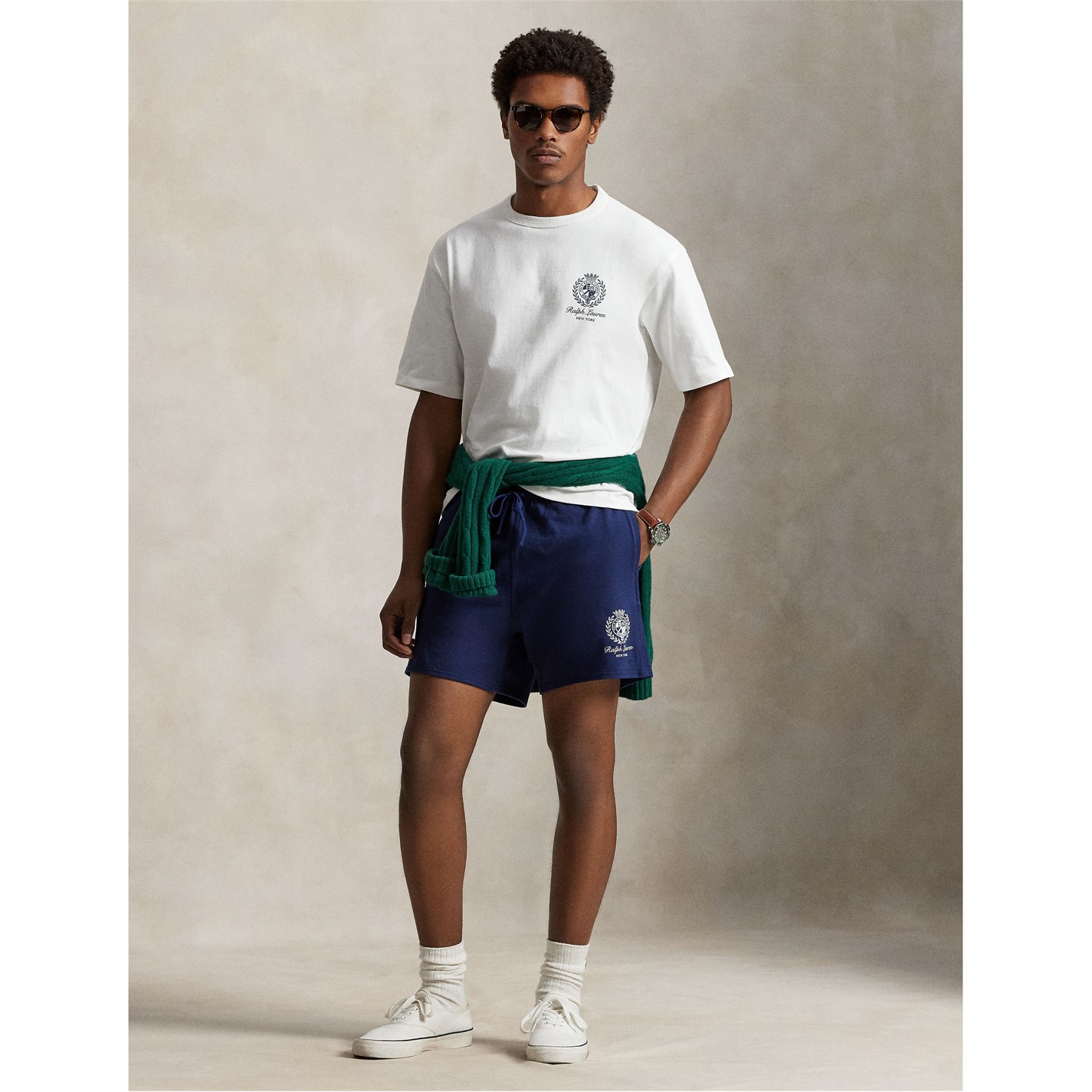 Kraťasy Polo Ralph Lauren Newport Navy 3064988 Men's Fleece Jogger Shorts - 5