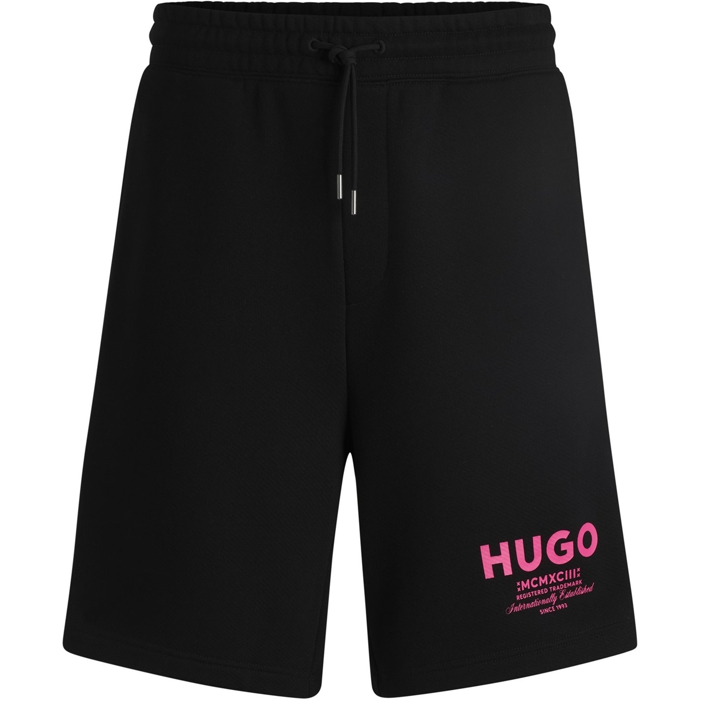 Kraťasy Hugo Black 003 3793379 Men's Nomario Fleece Jogger Shorts - 1