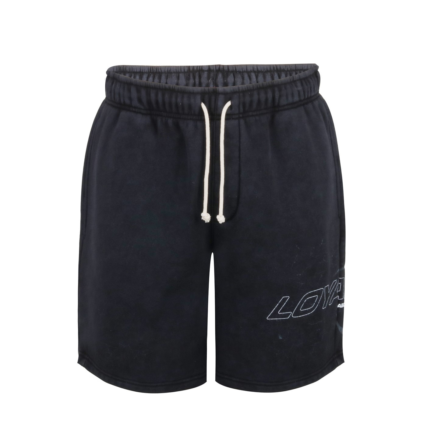 Kraťasy Loyalti Washed Black 7019799 Men's Moto Fleece Jogger Shorts - 1