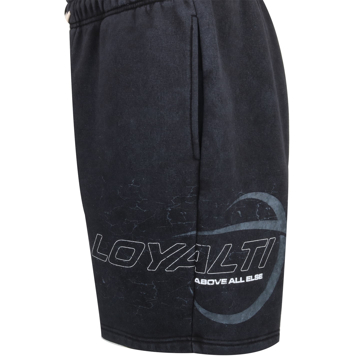 Kraťasy Loyalti Washed Black 7019799 Men's Moto Fleece Jogger Shorts - 2