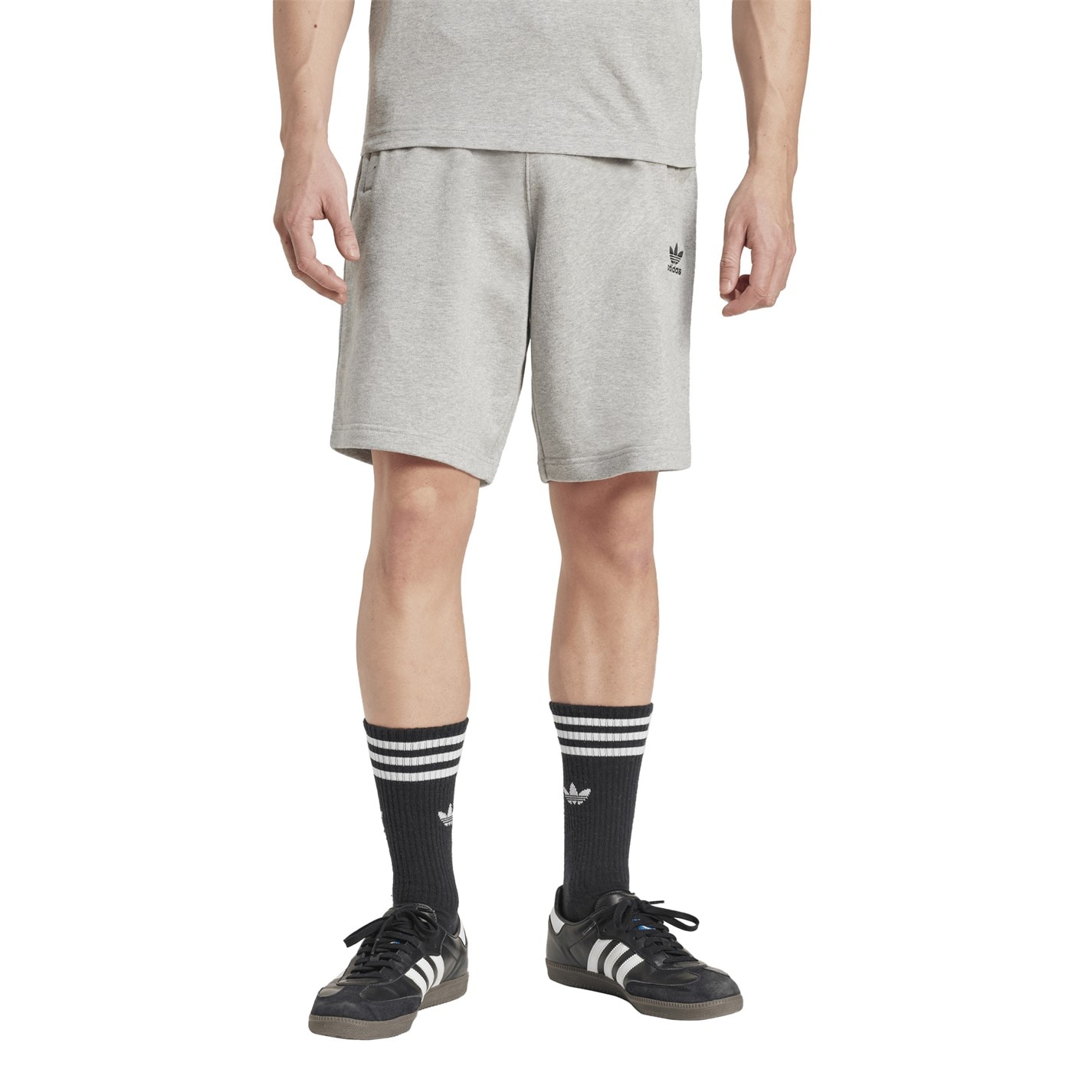 Kraťasy adidas Originals Med Grey Heath 2797335 Men's Fleece Jogger Shorts - 2