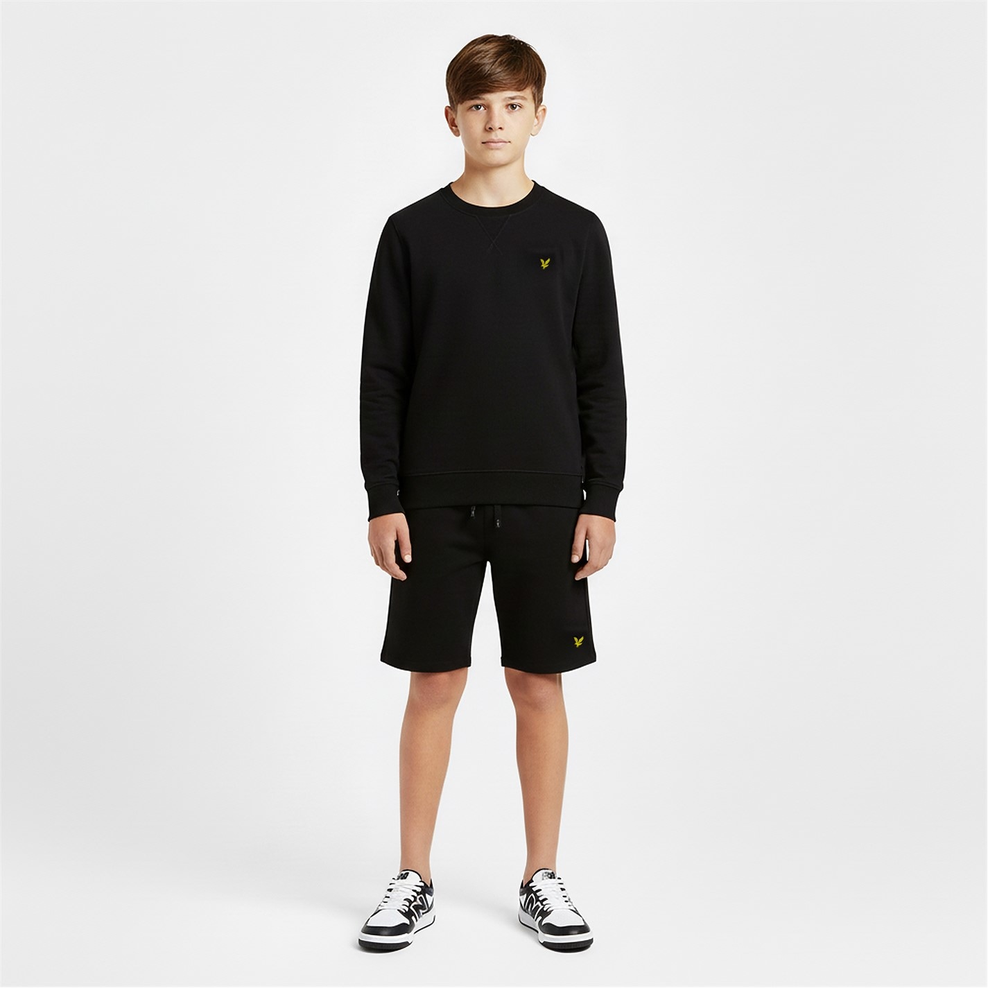 Lyle and Scott Jet Black Z865 2658442 Kids' Fleece Jogger Shorts - 3