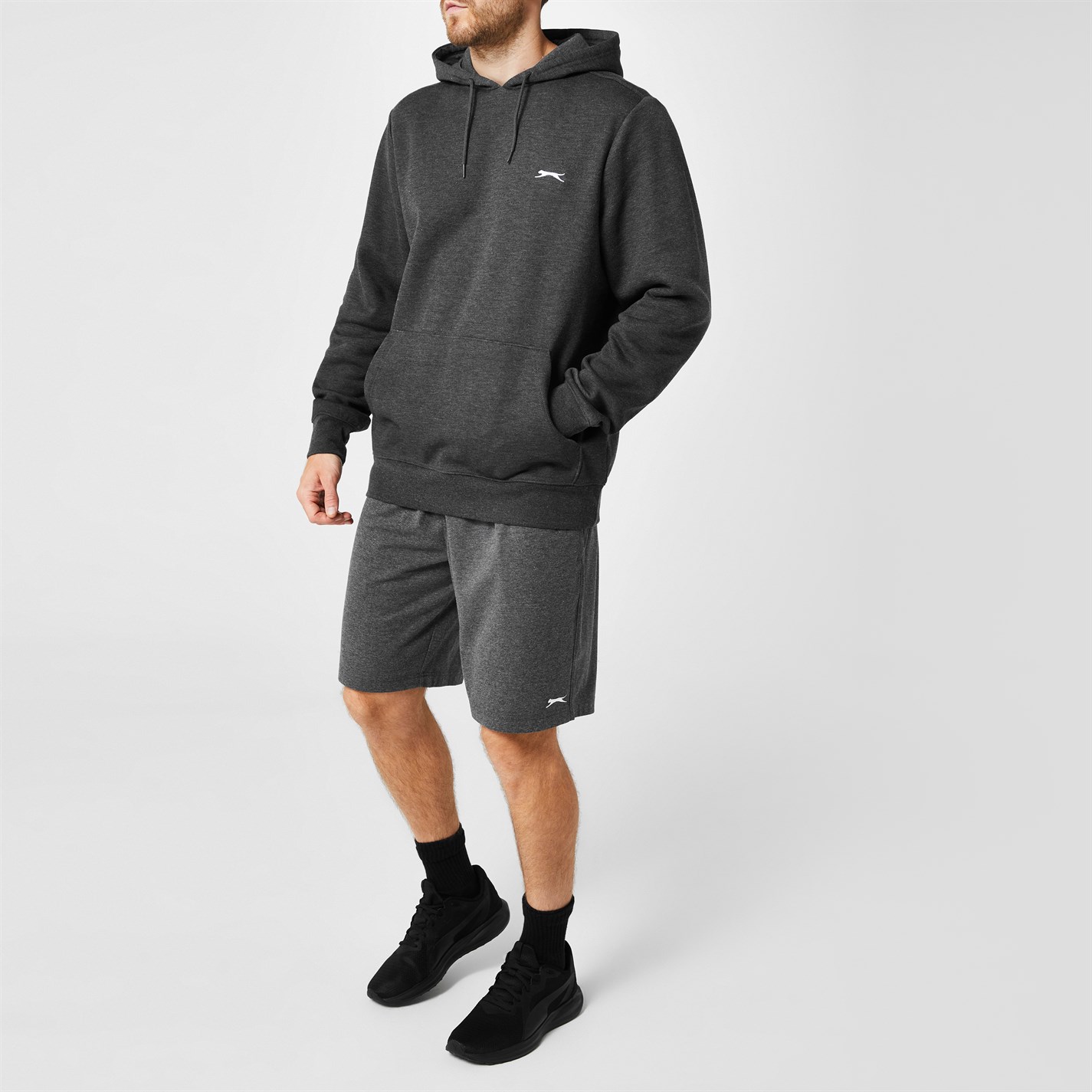 Kraťasy Slazenger Charcoal 5884559 Jersey Shorts Mens - 2