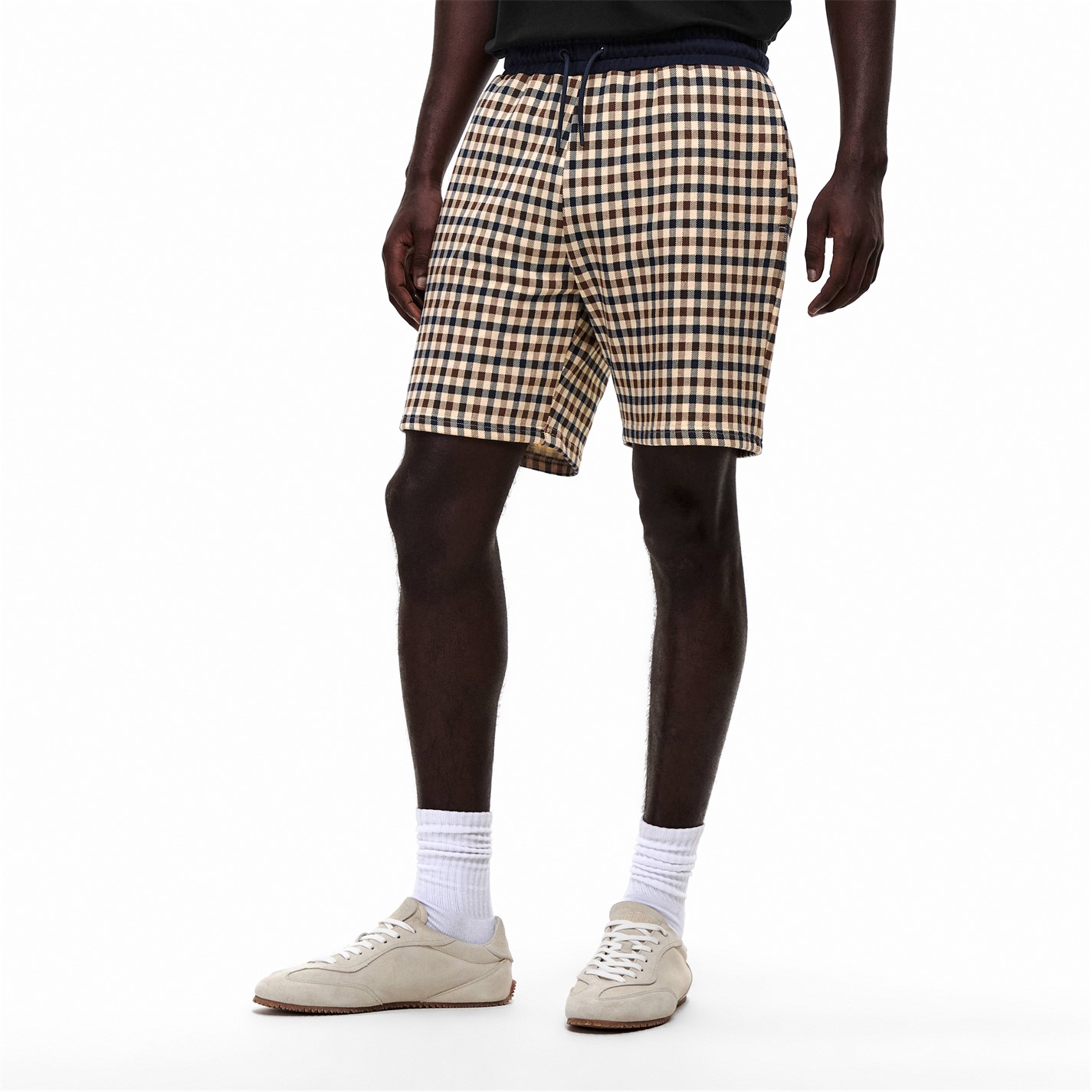 Kraťasy AQUASCUTUM Check 7458135 Men's Fleece Jogger Shorts - 3