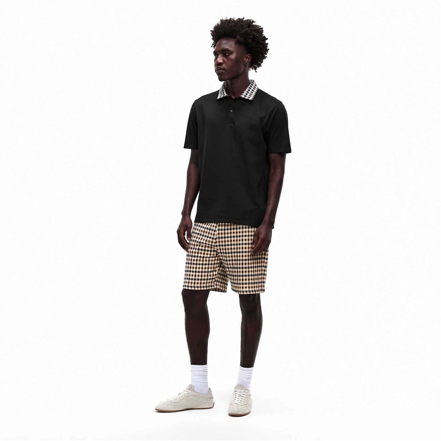 Kraťasy AQUASCUTUM Check 7458135 Men's Fleece Jogger Shorts - 6