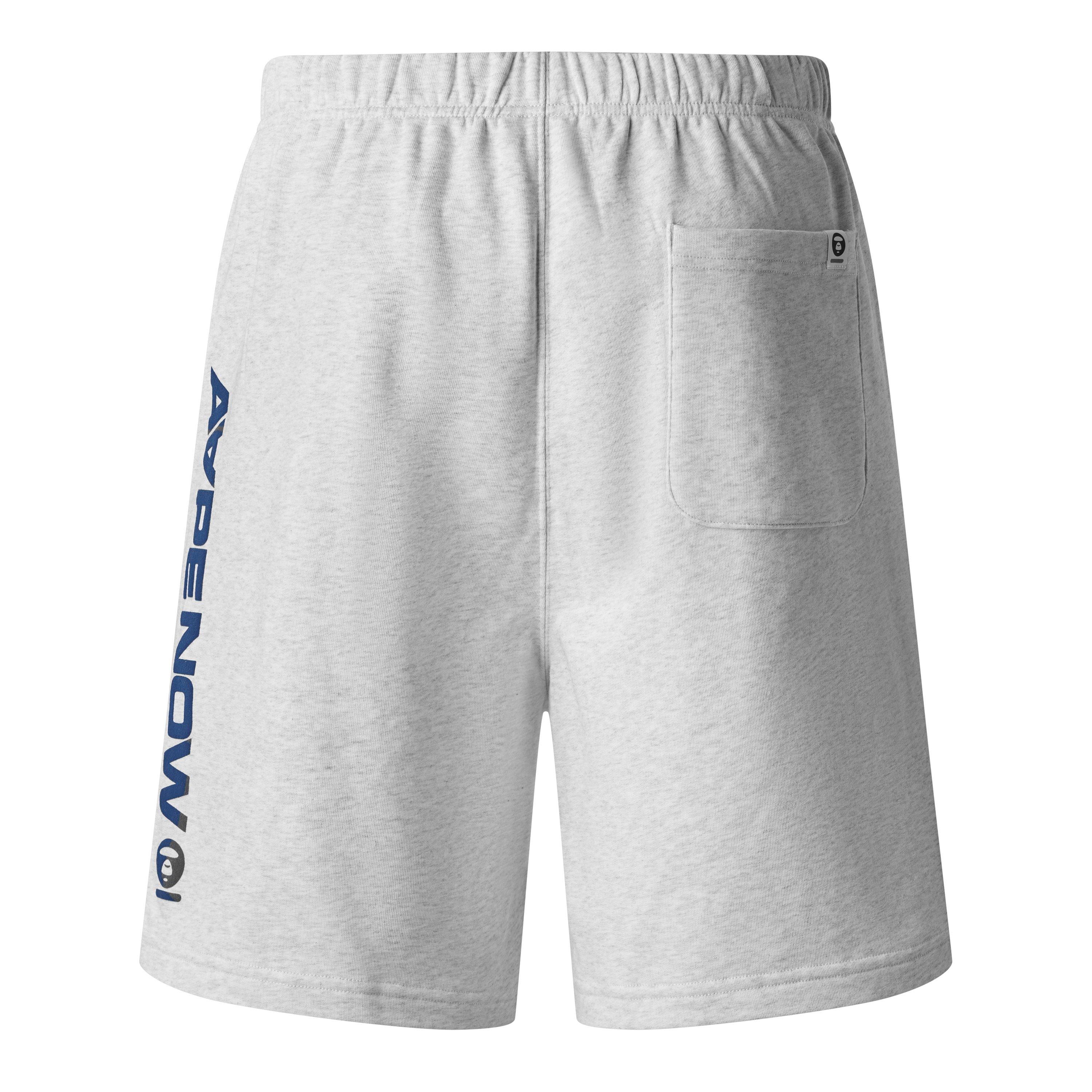 Kraťasy AAPE Heather White 2627989 Men's Fleece Jogger Shorts - 2