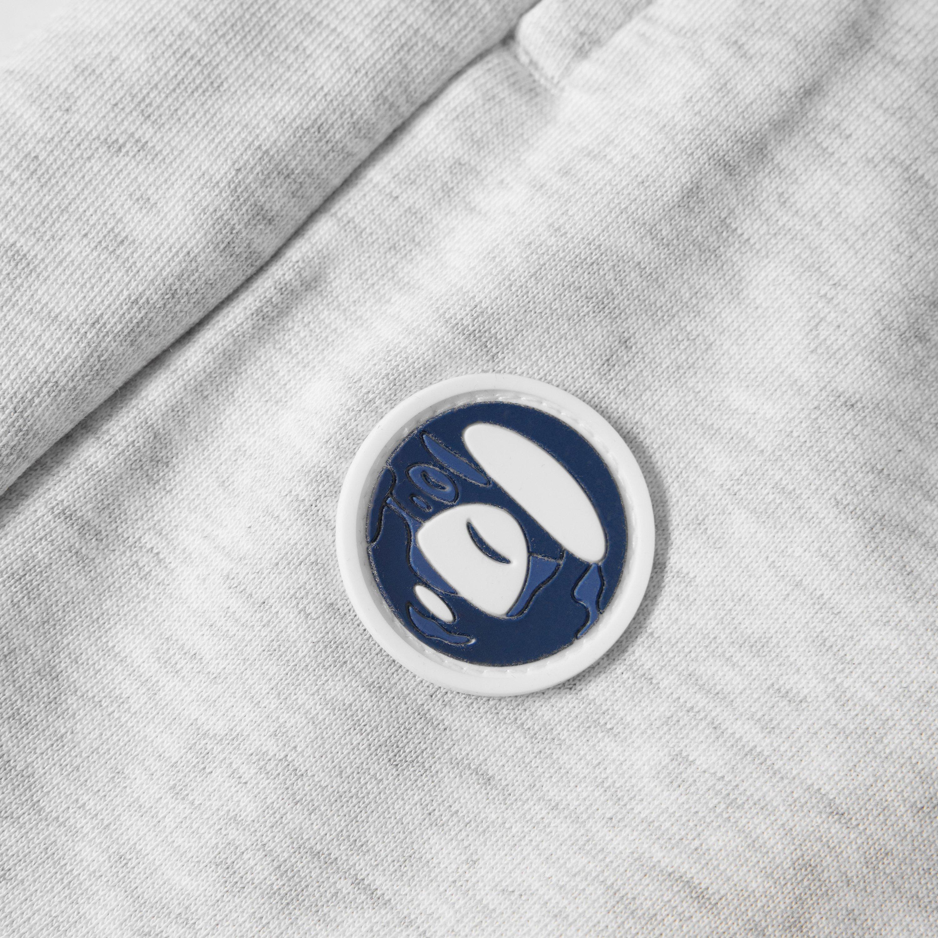 Kraťasy AAPE Heather White 2627989 Men's Fleece Jogger Shorts - 5