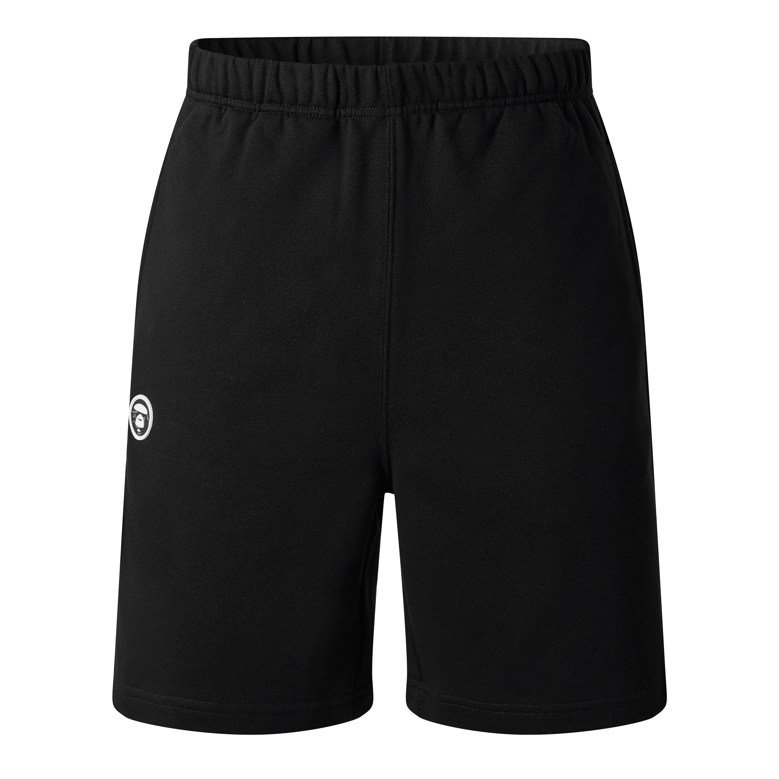 Kraťasy AAPE Black 6265594 Men's Fleece Jogger Shorts - 1