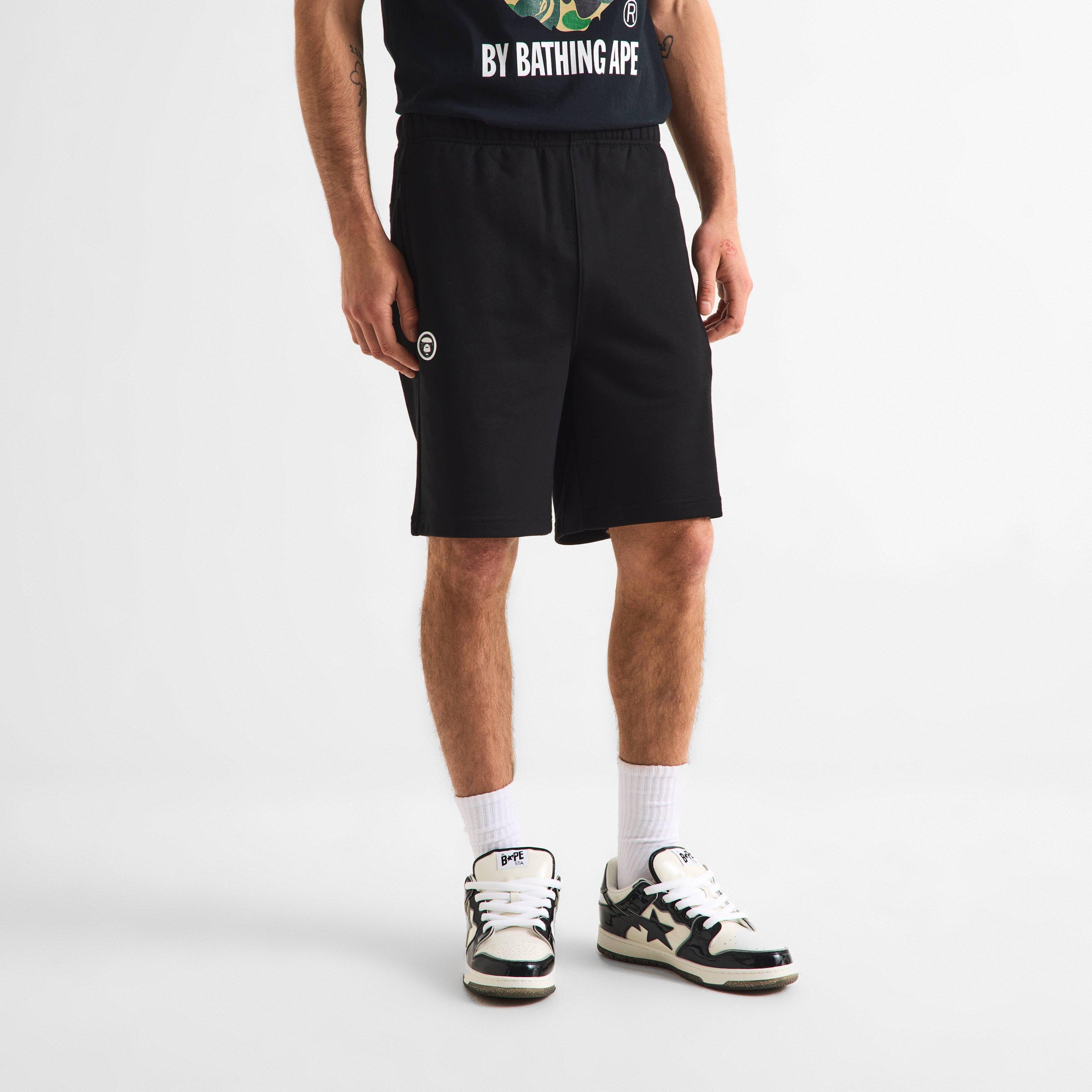 Kraťasy AAPE Black 6265594 Men's Fleece Jogger Shorts - 3