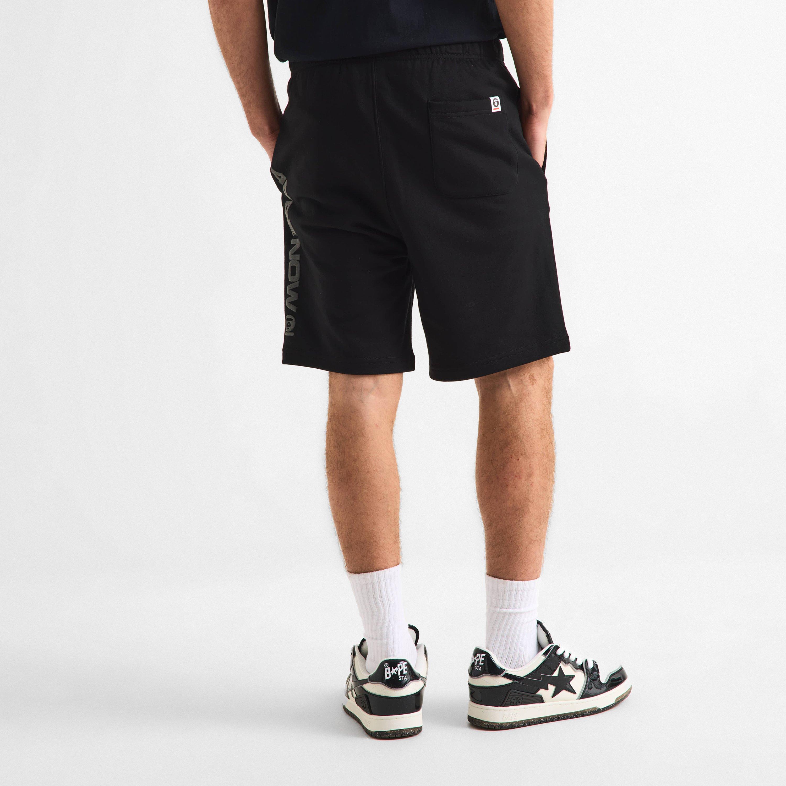 Kraťasy AAPE Black 6265594 Men's Fleece Jogger Shorts - 4