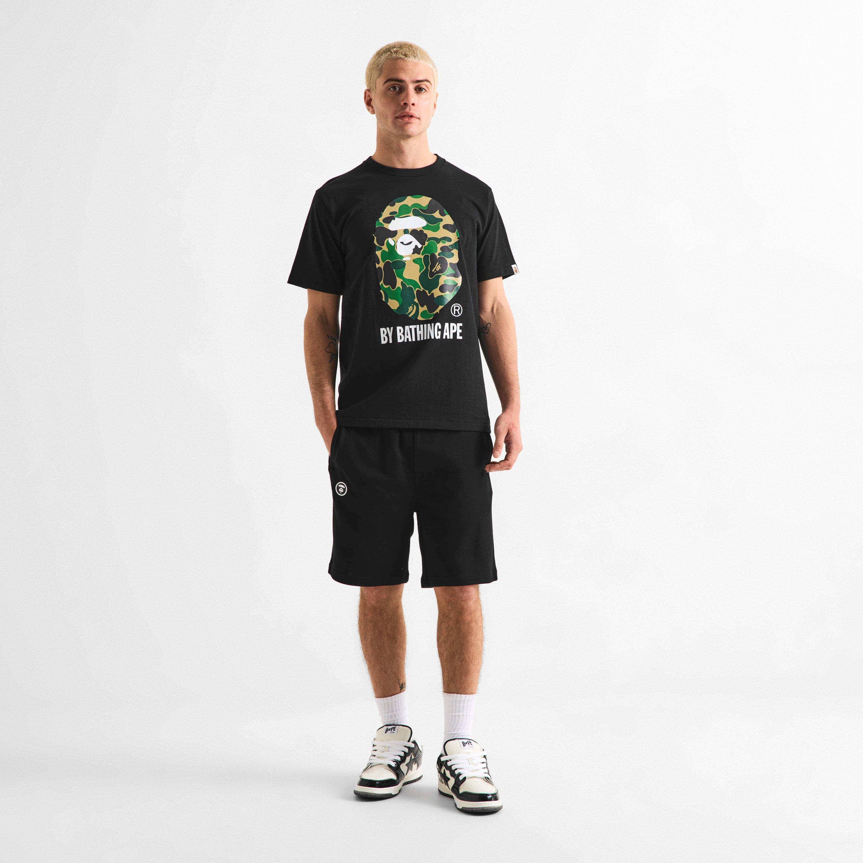 Kraťasy AAPE Black 6265594 Men's Fleece Jogger Shorts - 6