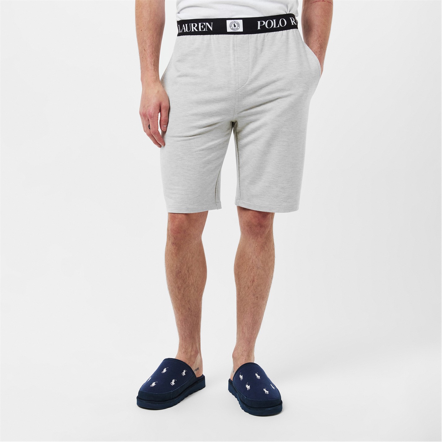 Kraťasy Polo Ralph Lauren Light Sprt Hthr 1510883 Men's Puck Logo Jersey Jogger Shorts - 3
