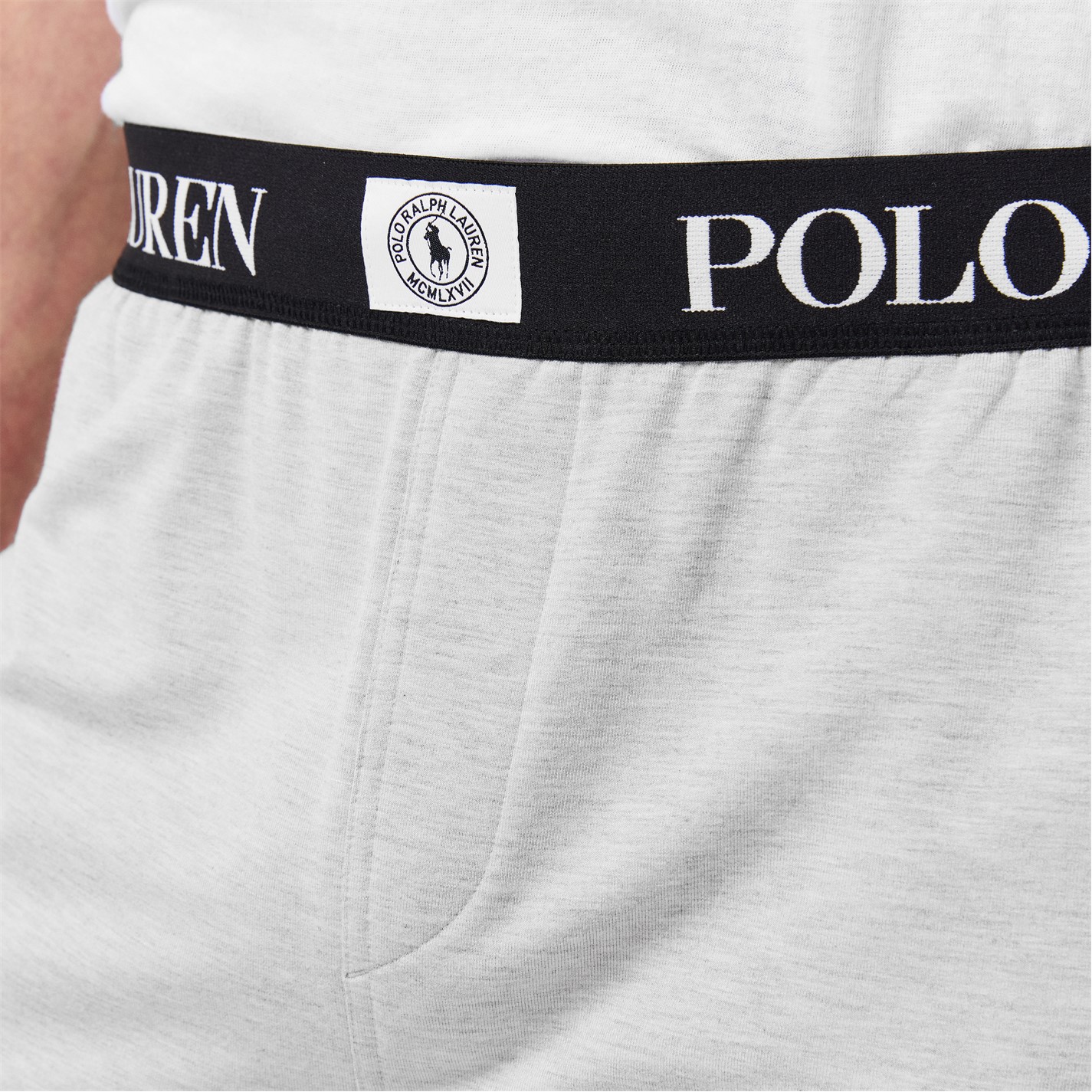 Kraťasy Polo Ralph Lauren Light Sprt Hthr 1510883 Men's Puck Logo Jersey Jogger Shorts - 5