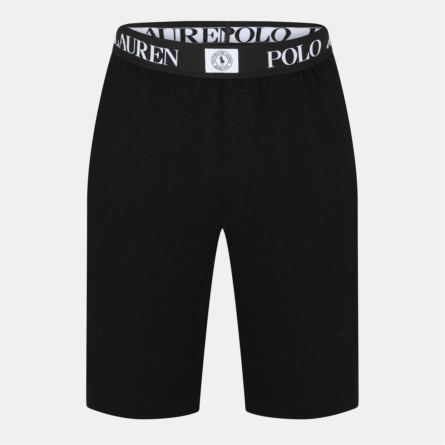 Kraťasy Polo Ralph Lauren Polo Black 5318125 Men's Puck Logo Jersey Jogger Shorts - 1