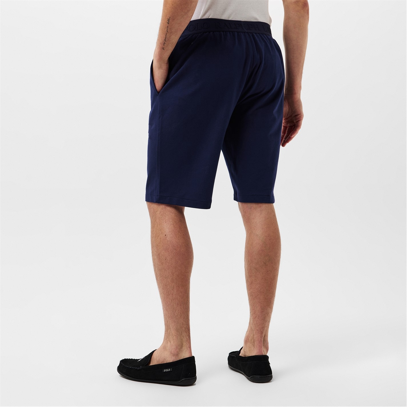 Kraťasy Polo Ralph Lauren Cruise Navy 639013 Men's Tonal Taped Waistband Jersey Relaxed Fit Jogger Shorts - 4