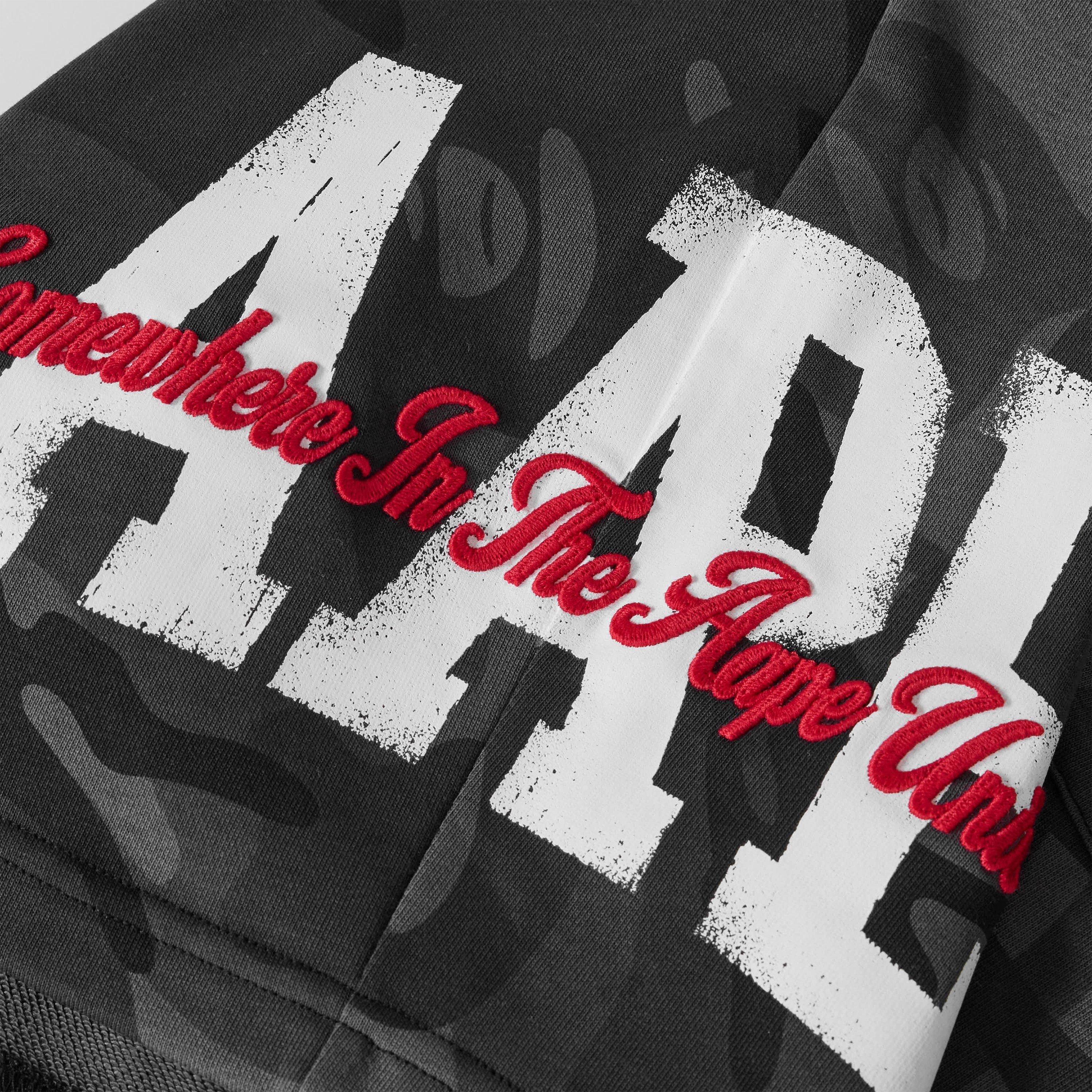 Kraťasy AAPE Black Camo 5714888 Men's Fleece Jogger Shorts - 5