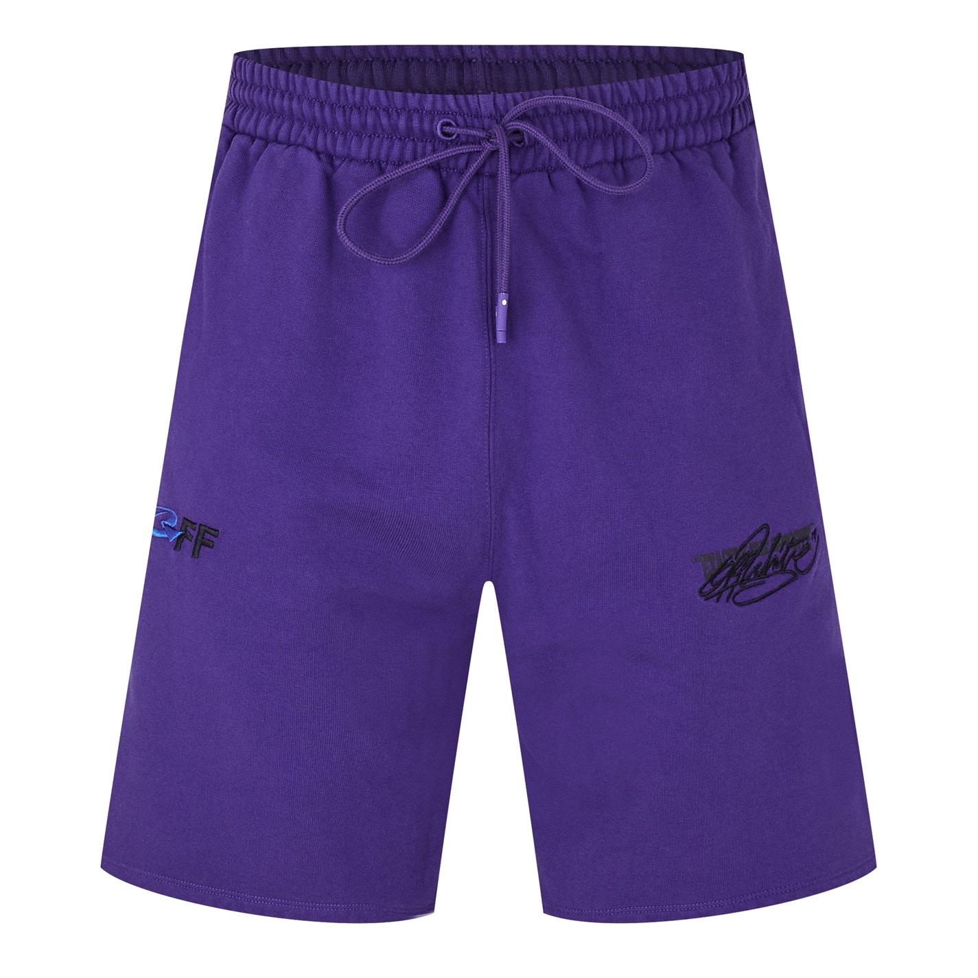 Kraťasy OFF WHITE Purple 2250728 Men's Embroidered Skate Fleece Jogger Shorts - 1