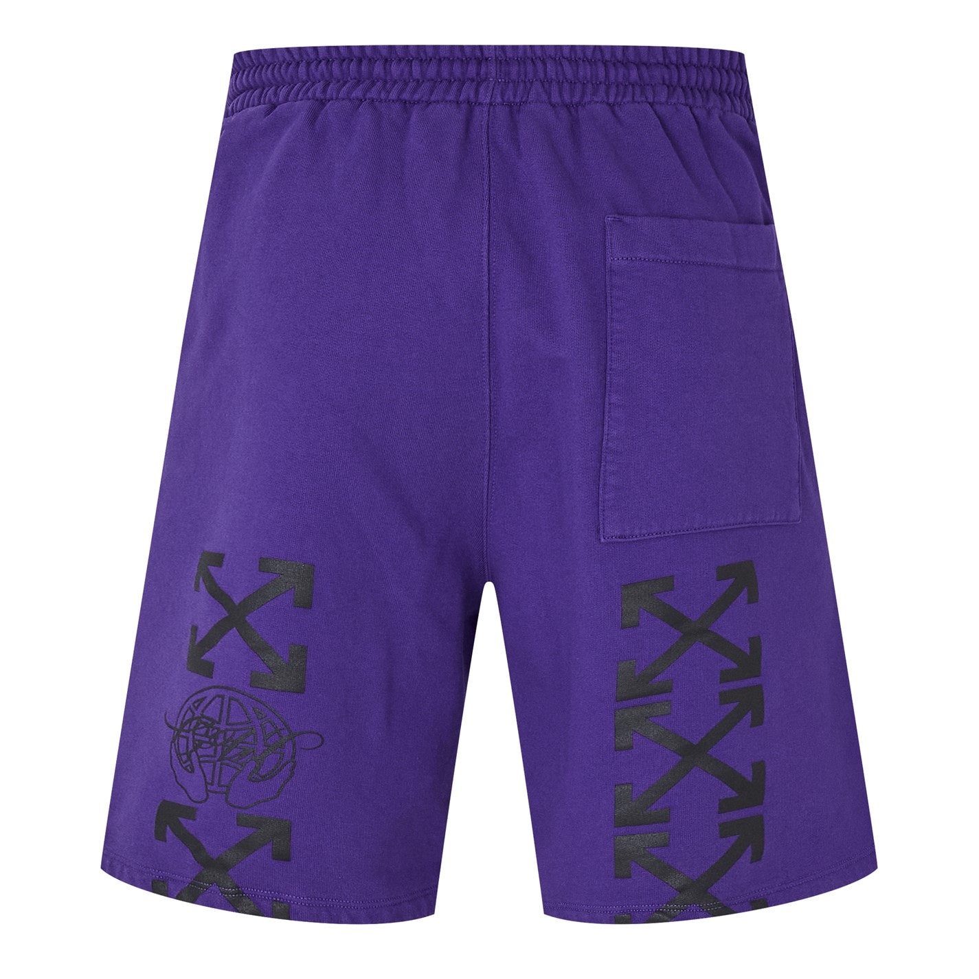 Kraťasy OFF WHITE Purple 2250728 Men's Embroidered Skate Fleece Jogger Shorts - 2