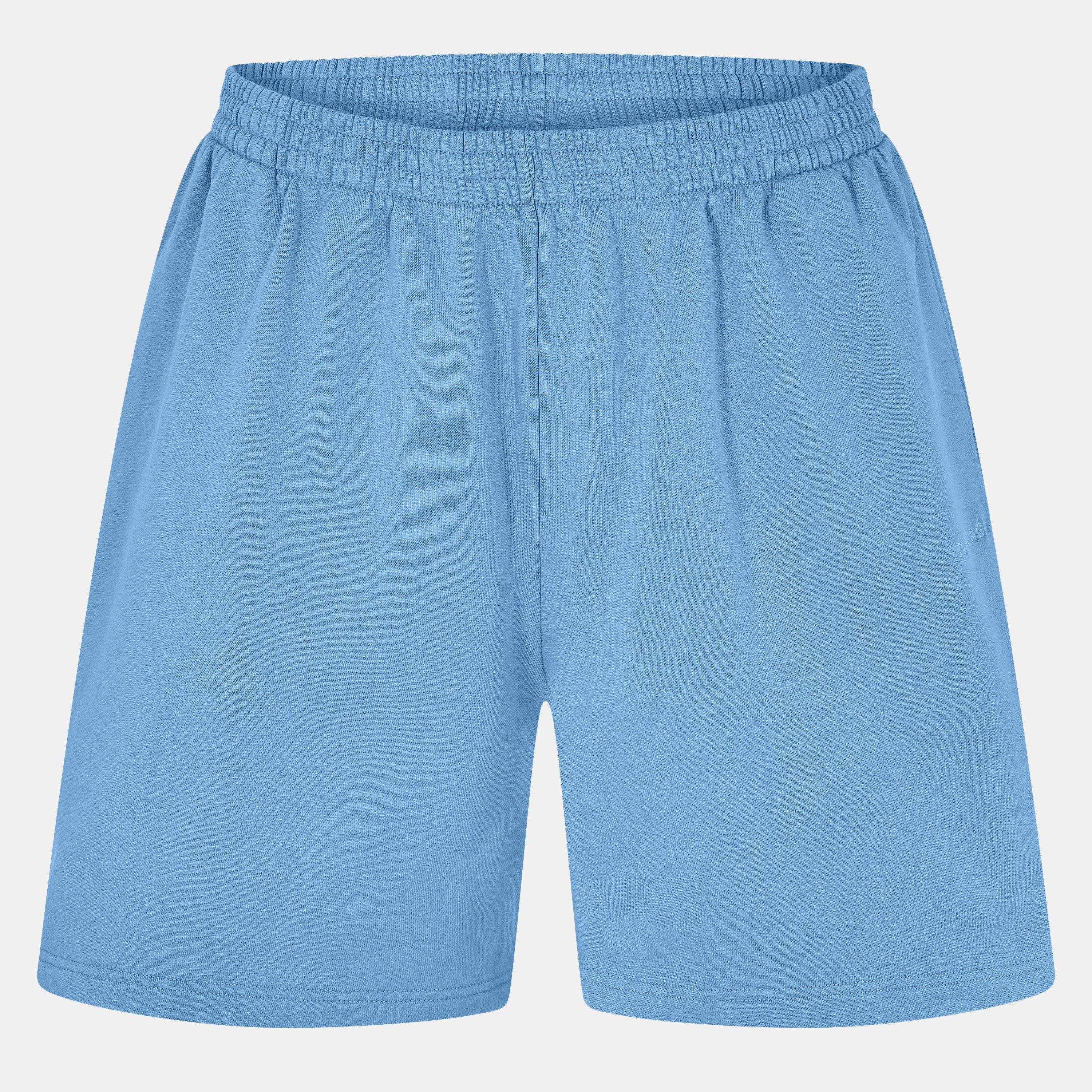 Kraťasy Balenciaga Grey Blue 3291424 Men's Plush Fleece Jogger Shorts - 1
