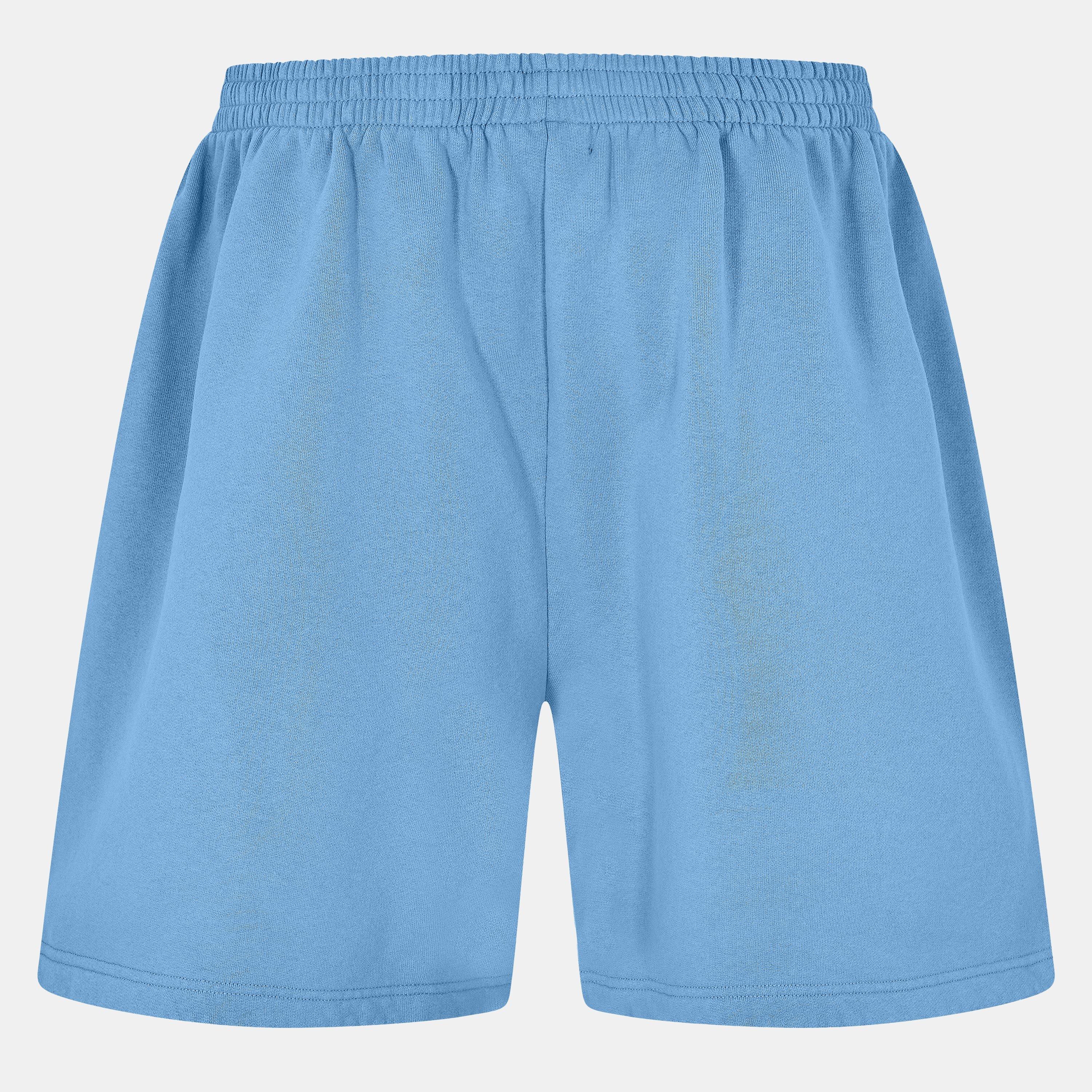 Kraťasy Balenciaga Grey Blue 3291424 Men's Plush Fleece Jogger Shorts - 2