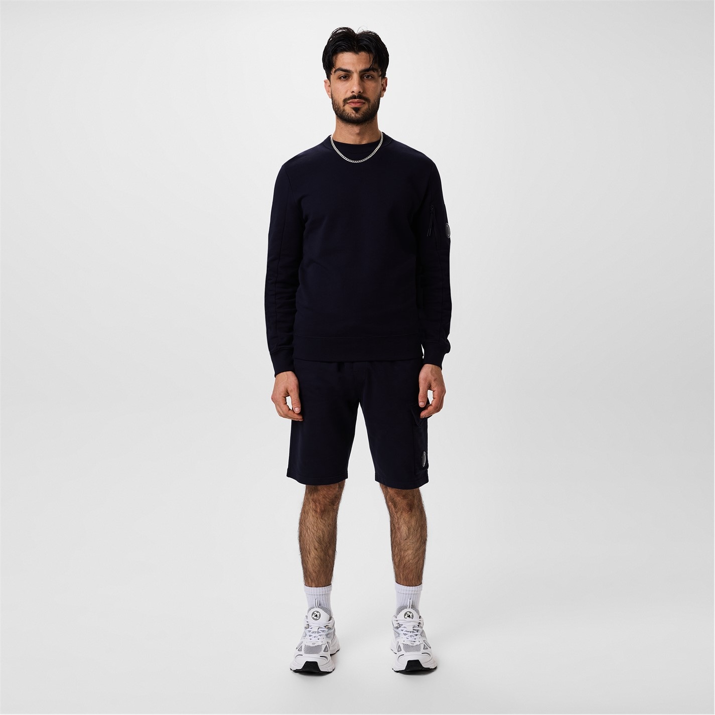 Kraťasy CP COMPANY Total Eclip 888 3413169 Men's Micro Lens Fleece Jogger Shorts - 6