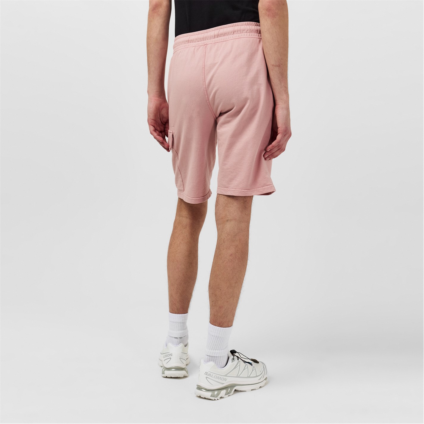 Kraťasy CP COMPANY Misty Rose 520 8400197 Men's Micro Lens Fleece Jogger Shorts - 4
