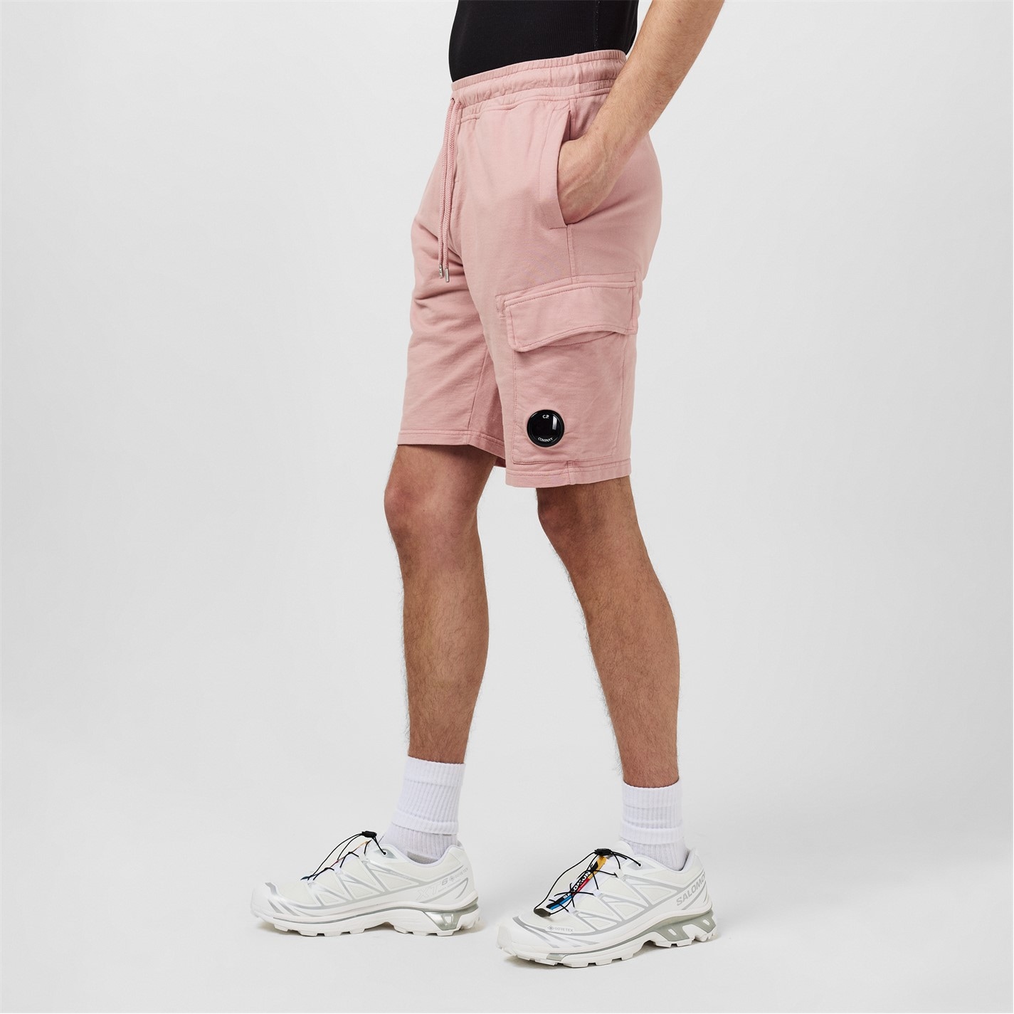 Kraťasy CP COMPANY Misty Rose 520 8400197 Men's Micro Lens Fleece Jogger Shorts - 6