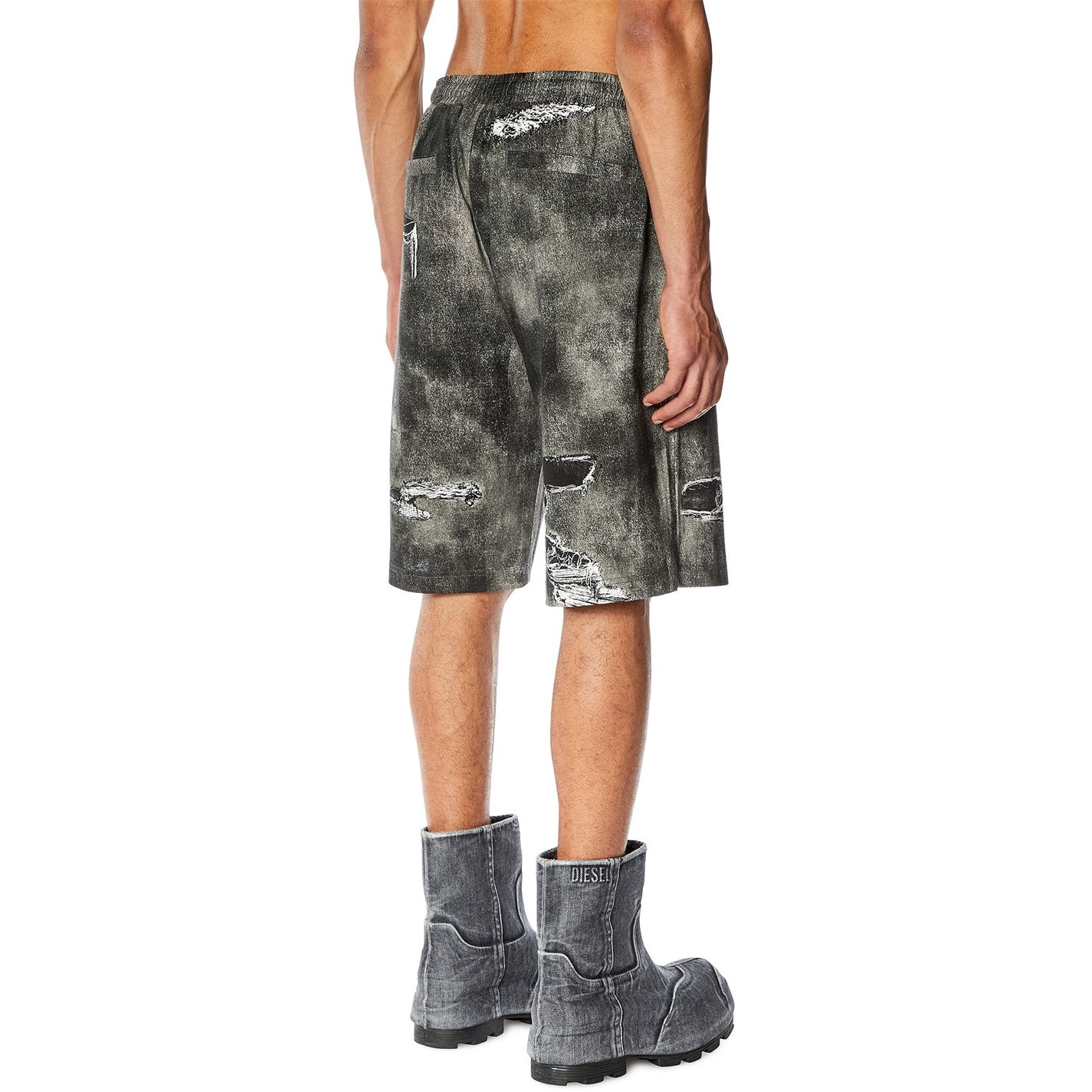 Kraťasy Diesel Black 7633954 Men's Fleece Jogger Shorts - 2