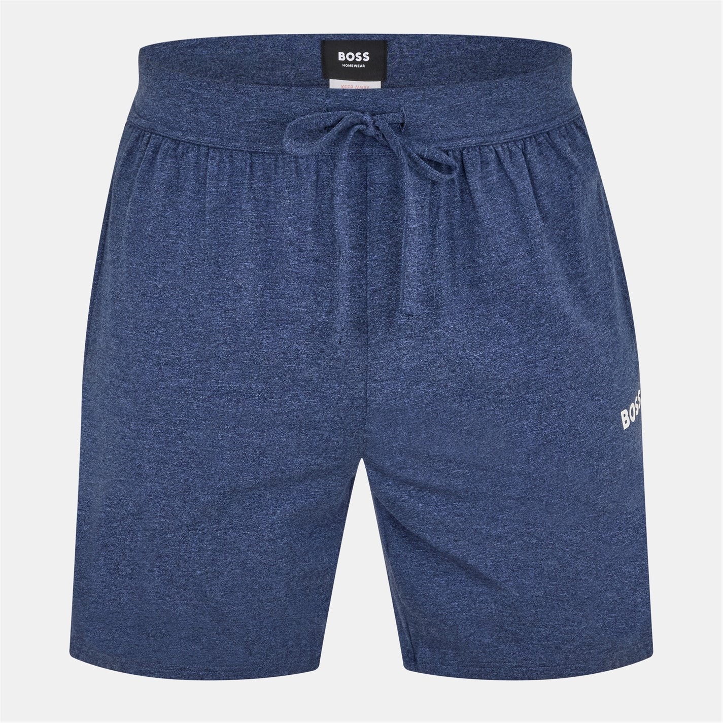 Kraťasy Boss Navy Marl 460 5104579 Men's Rise Relaxed Fit Fleece Jogger Shorts - 1