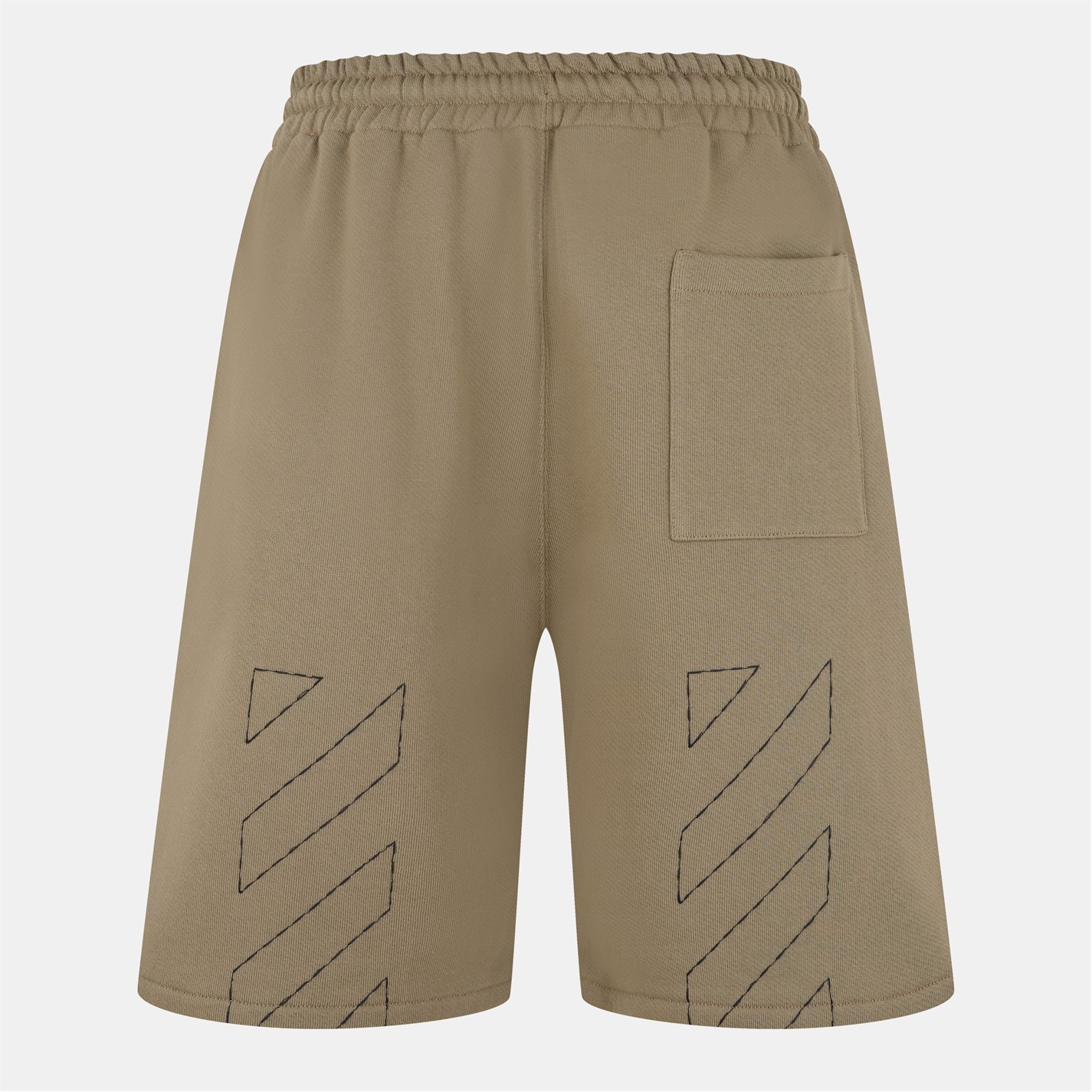 Kraťasy OFF WHITE Beige 5371949 Men's Fleece Relaxed Fit Jogger Shorts - 2