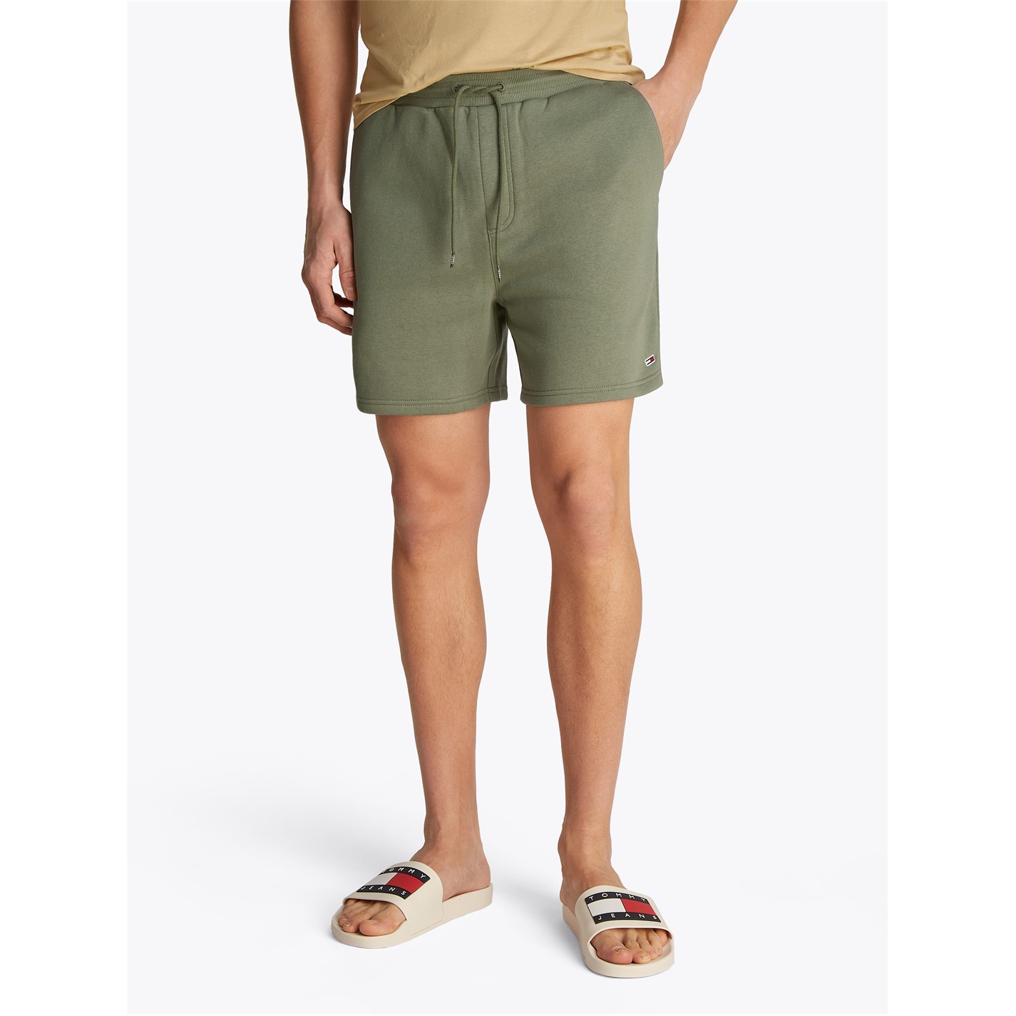 Kraťasy Tommy Jeans Aruba Green 9175373 Men's Fleece Jogger Shorts - 2