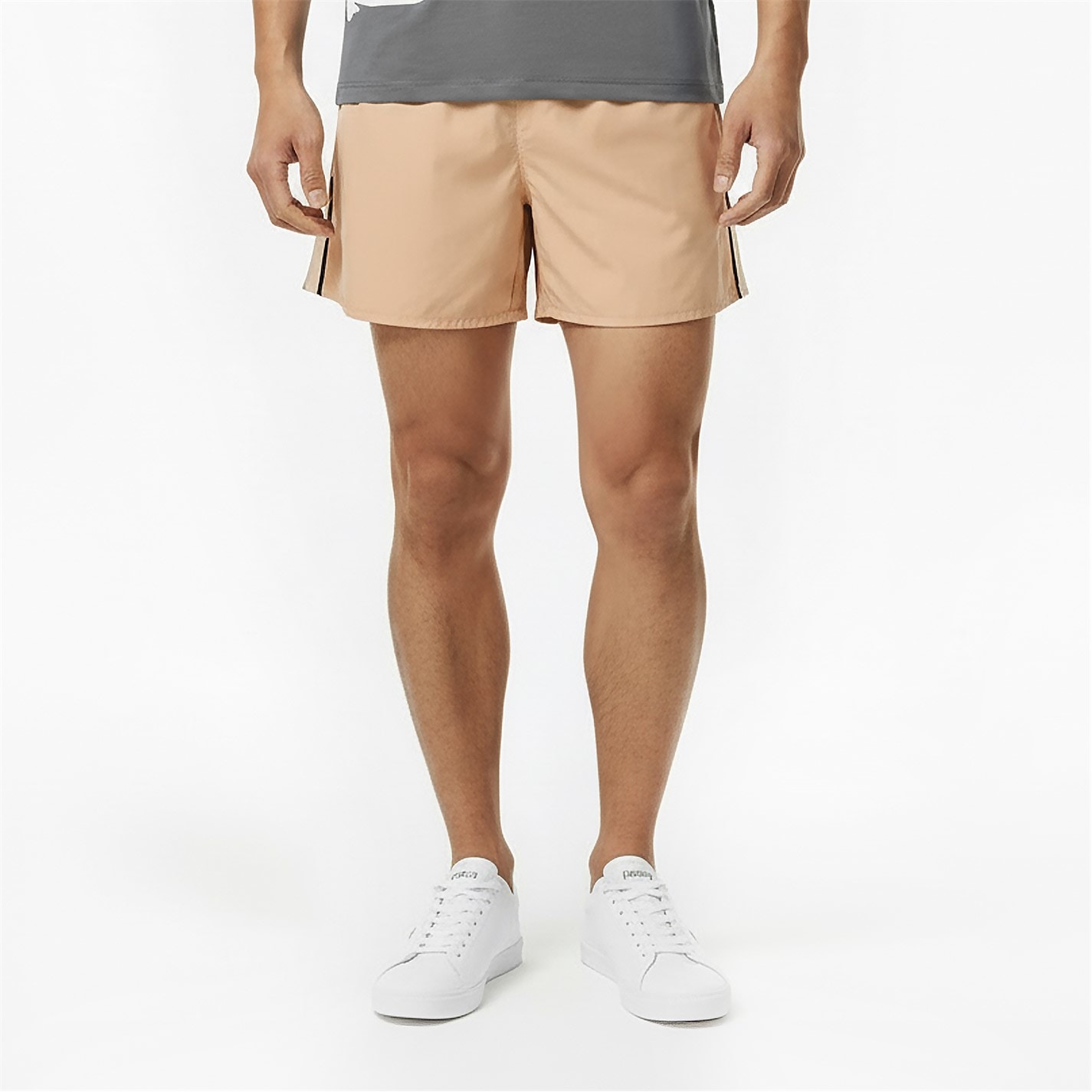 Kraťasy Lacoste Beige 3RR 8840727 Men's Black Fleece Jogger Shorts - 3