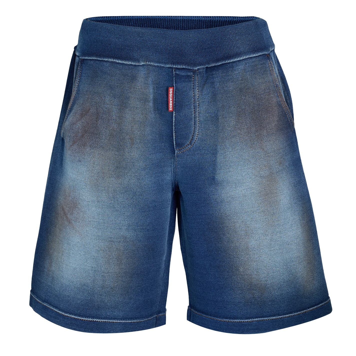 Kraťasy DSQUARED2 Navy 8584397 Men's DSQ Fleece Jogger Shorts - 1