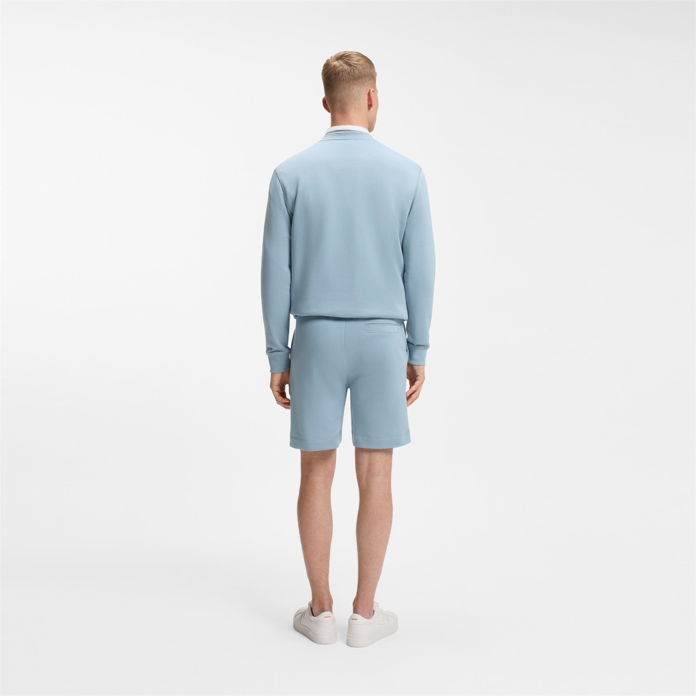 Kraťasy Boss Blue 458 502240 Mens BOSS ORANGE Mid-Length Elasticated Drawstring Fleece Shorts - 5