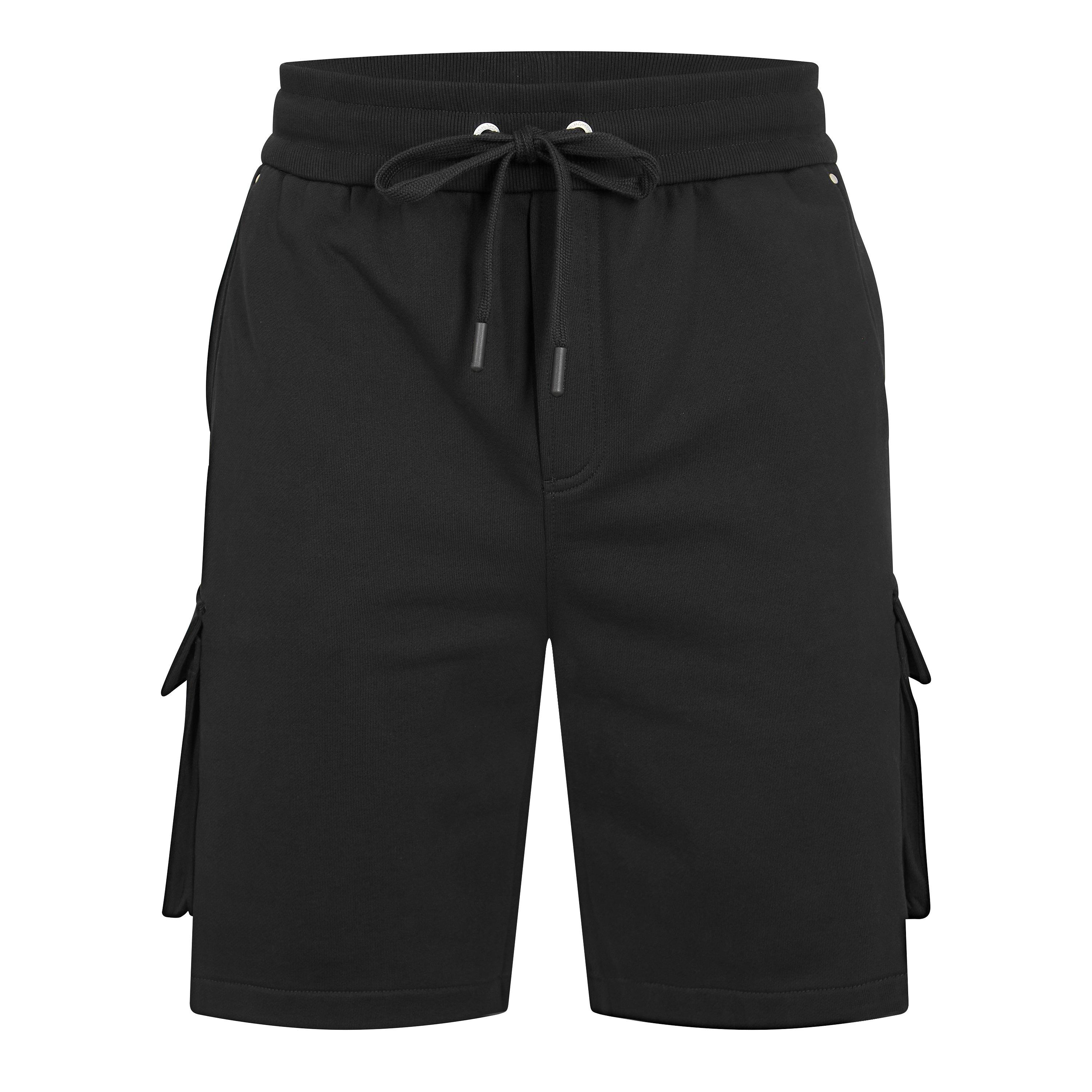 Kraťasy Moose Knuckles Black 2186316 Men's Fleece Jogger Shorts - 1