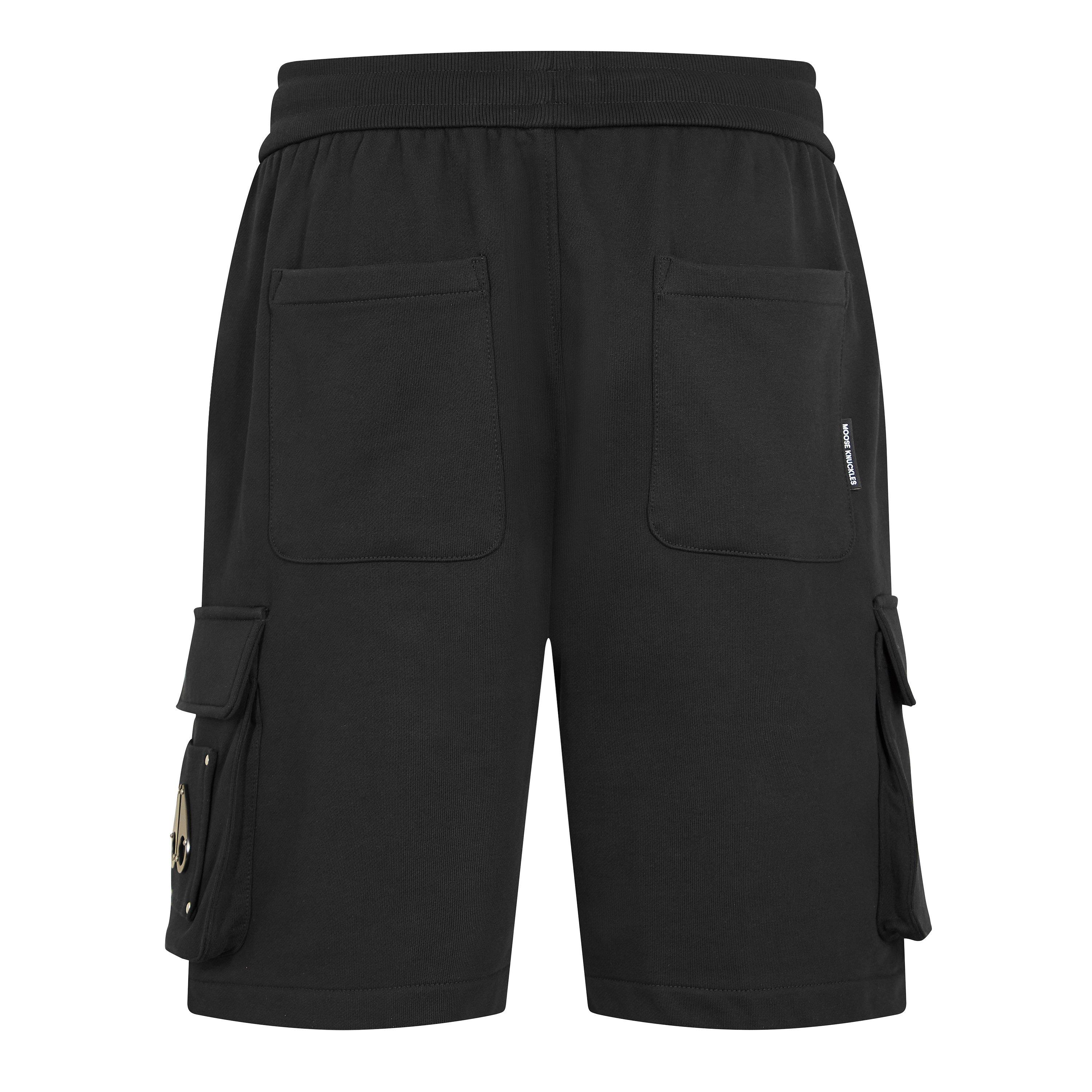 Kraťasy Moose Knuckles Black 2186316 Men's Fleece Jogger Shorts - 2
