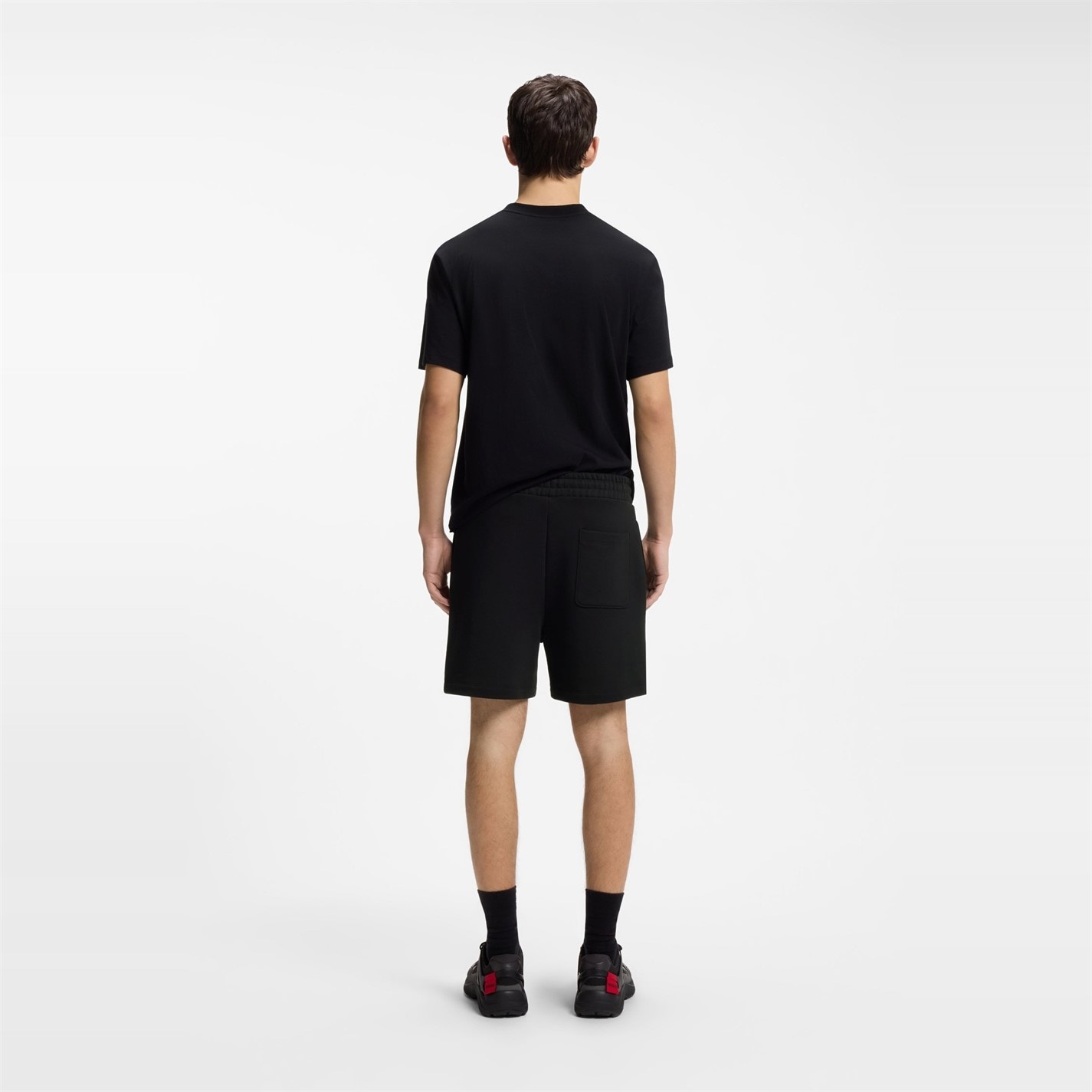 Kraťasy Hugo Black 001 933839 Mens HUGO Soft Fleece Jogger Shorts with Graphic Detail - 3