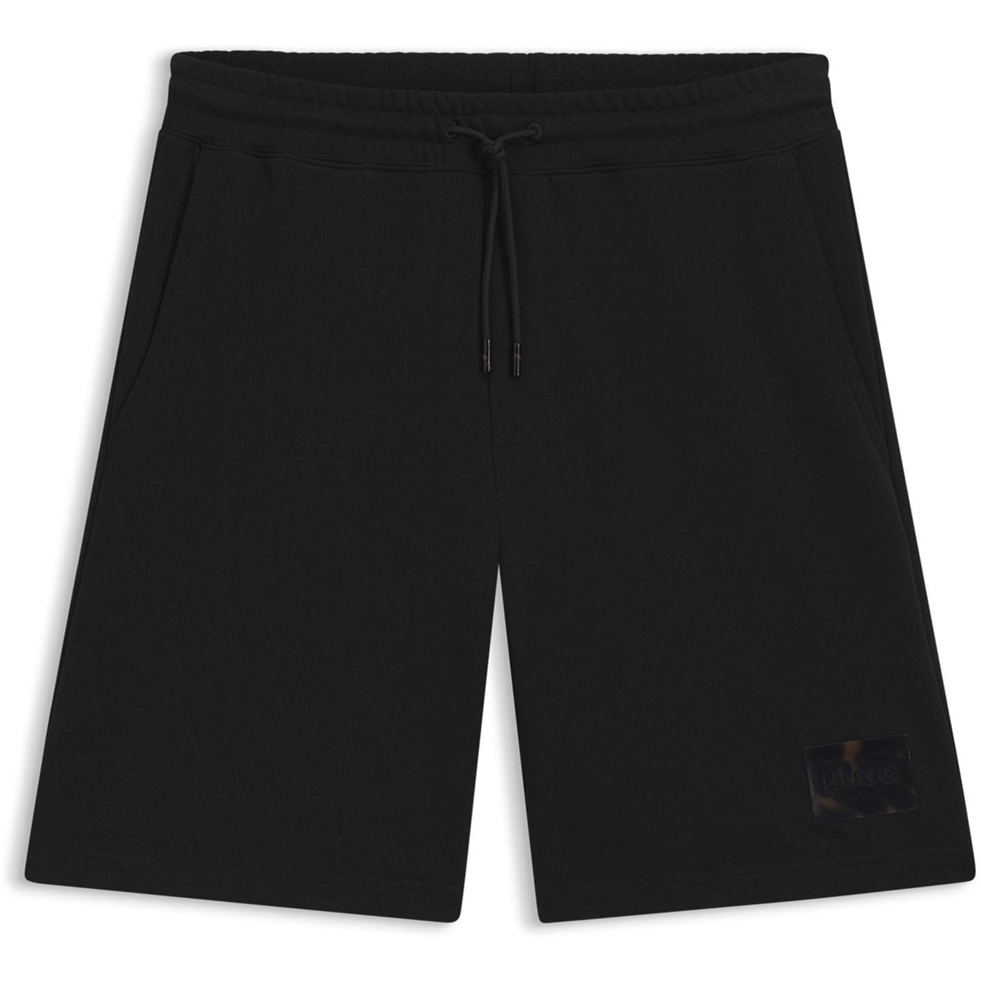 Kraťasy Hugo Black 001 139773 Cotton-terry Shorts with Tortoiseshell Logo - 1