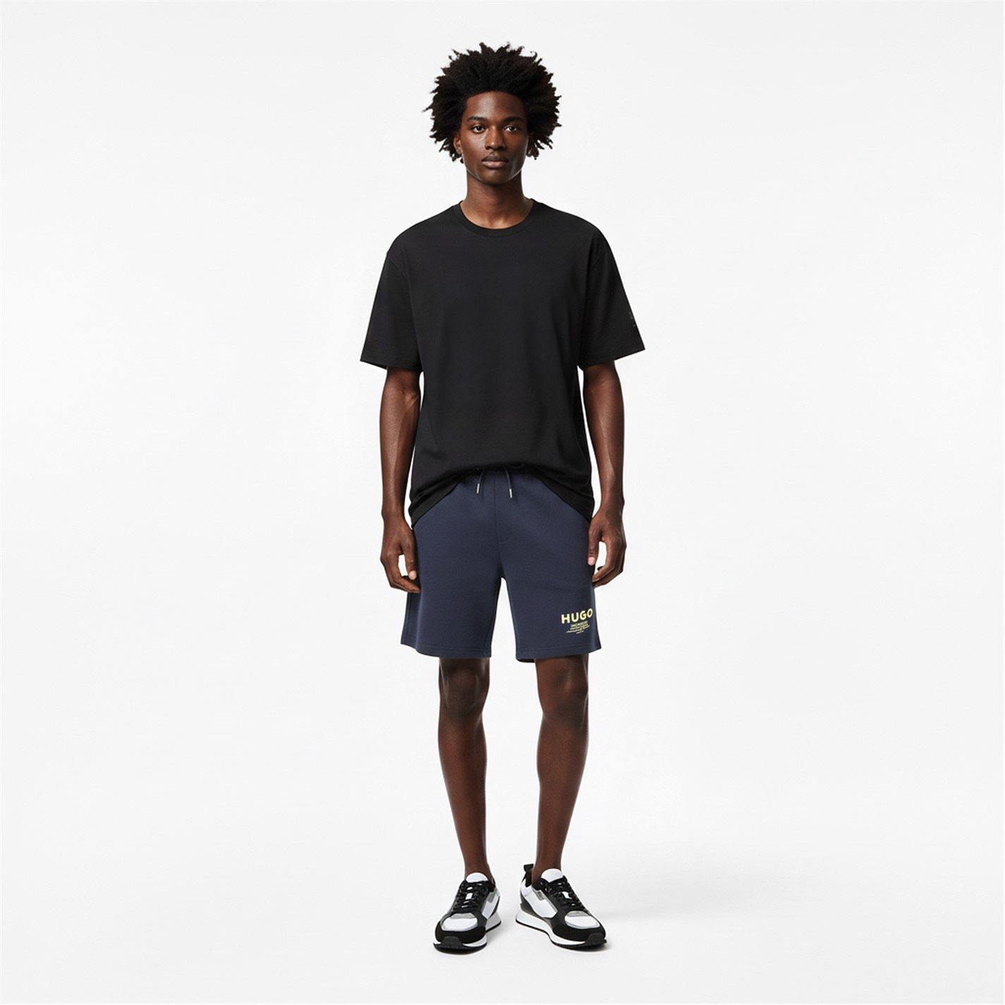 Kraťasy Hugo Navy 406 6335373 Mens HUGO Soft Jogger Shorts with Logo Detail - 5