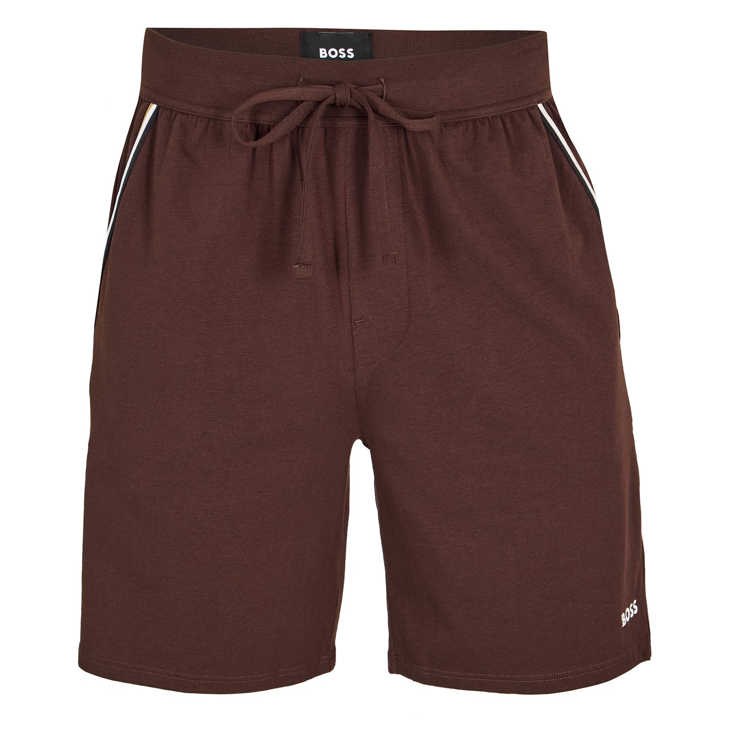 Kraťasy Boss Dark Brown 207 9822818 Mens BOSS Bodywear Unique Casual Shorts - 1