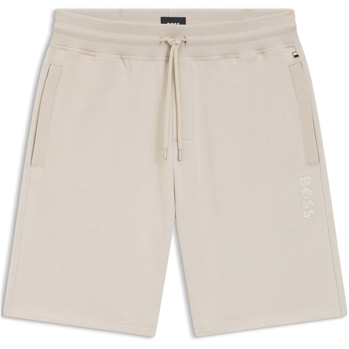 Kraťasy Boss Light Grey 075 4554897 Mens BOSS Fleece Jogger Shorts with Logo Detail - 1