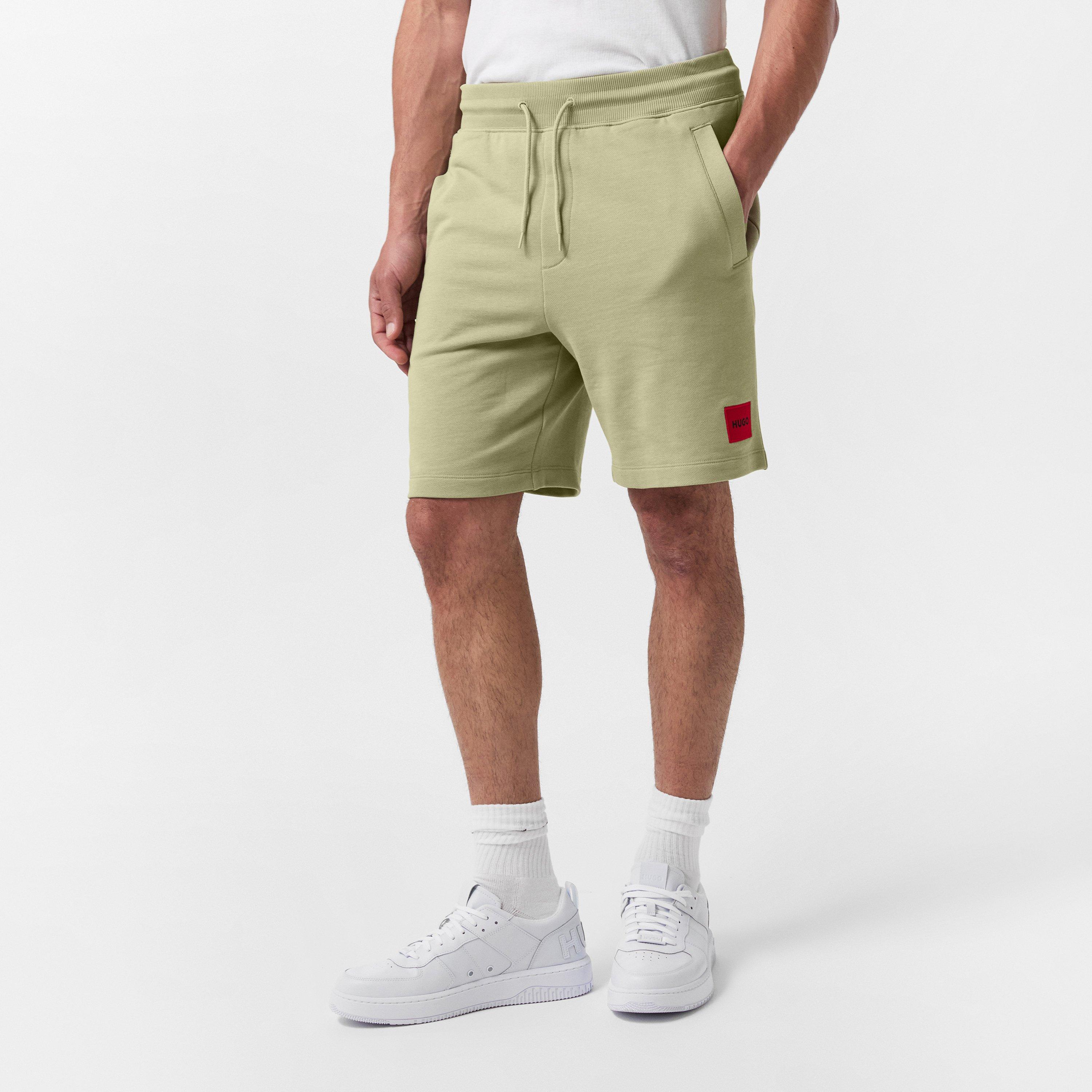 Kraťasy Hugo Open Green 391 7485136 Mens HUGO Jogger Fleece Shorts with Logo Detail - Soft Cotton-Blend Jersey - 3