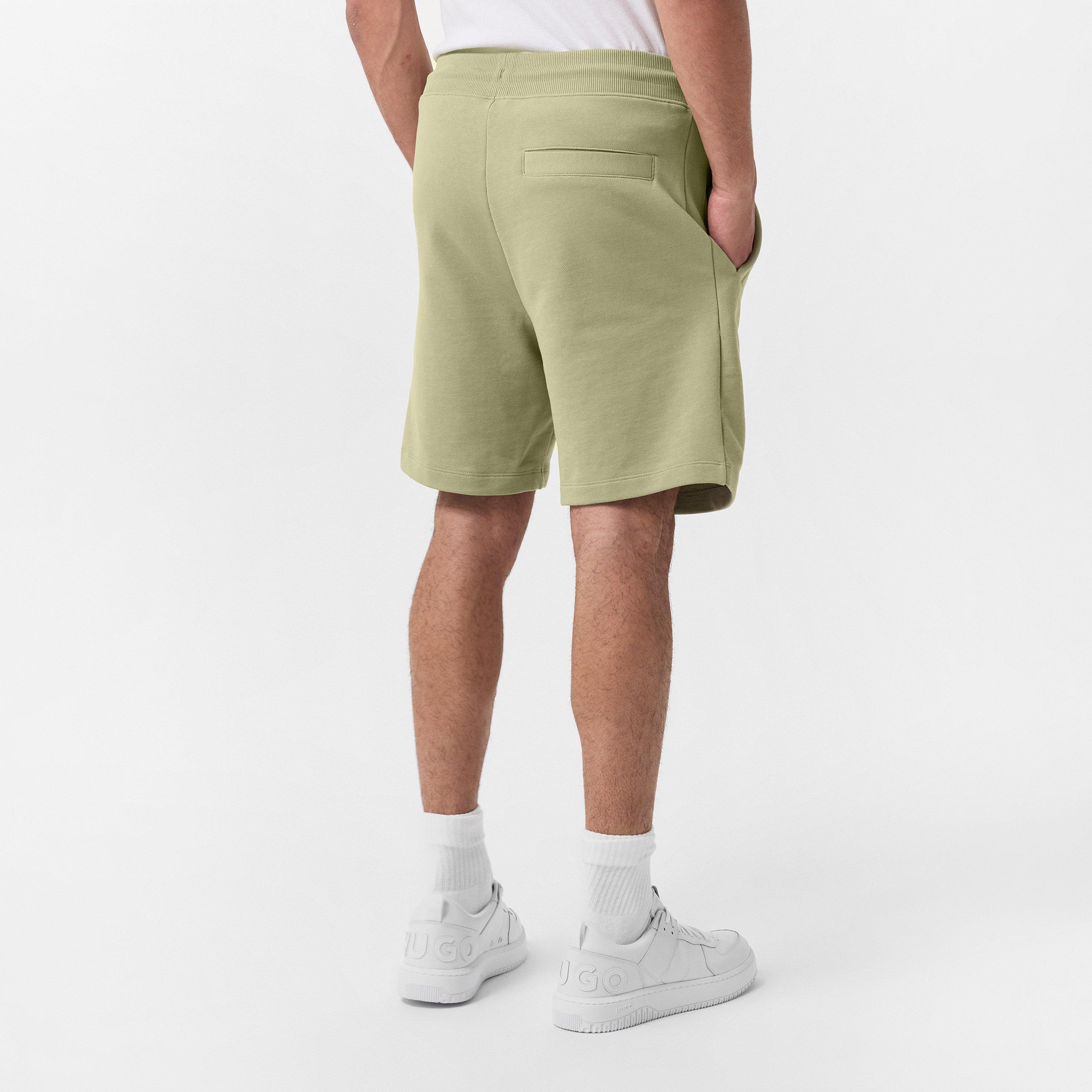 Kraťasy Hugo Open Green 391 7485136 Mens HUGO Jogger Fleece Shorts with Logo Detail - Soft Cotton-Blend Jersey - 4