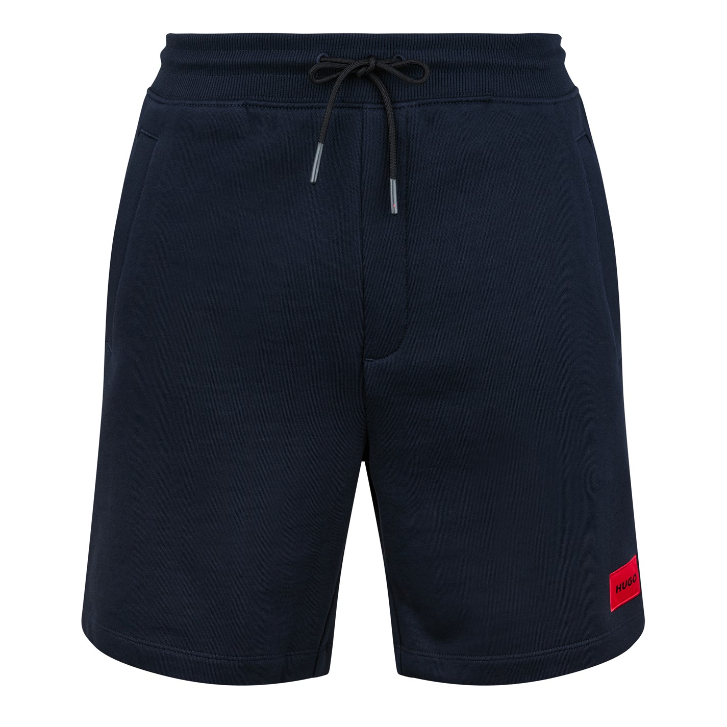 Kraťasy Hugo Navy 405 1625881 Mens HUGO Jogger Fleece Shorts with Logo Detail - Soft Cotton-Blend Jersey - 5