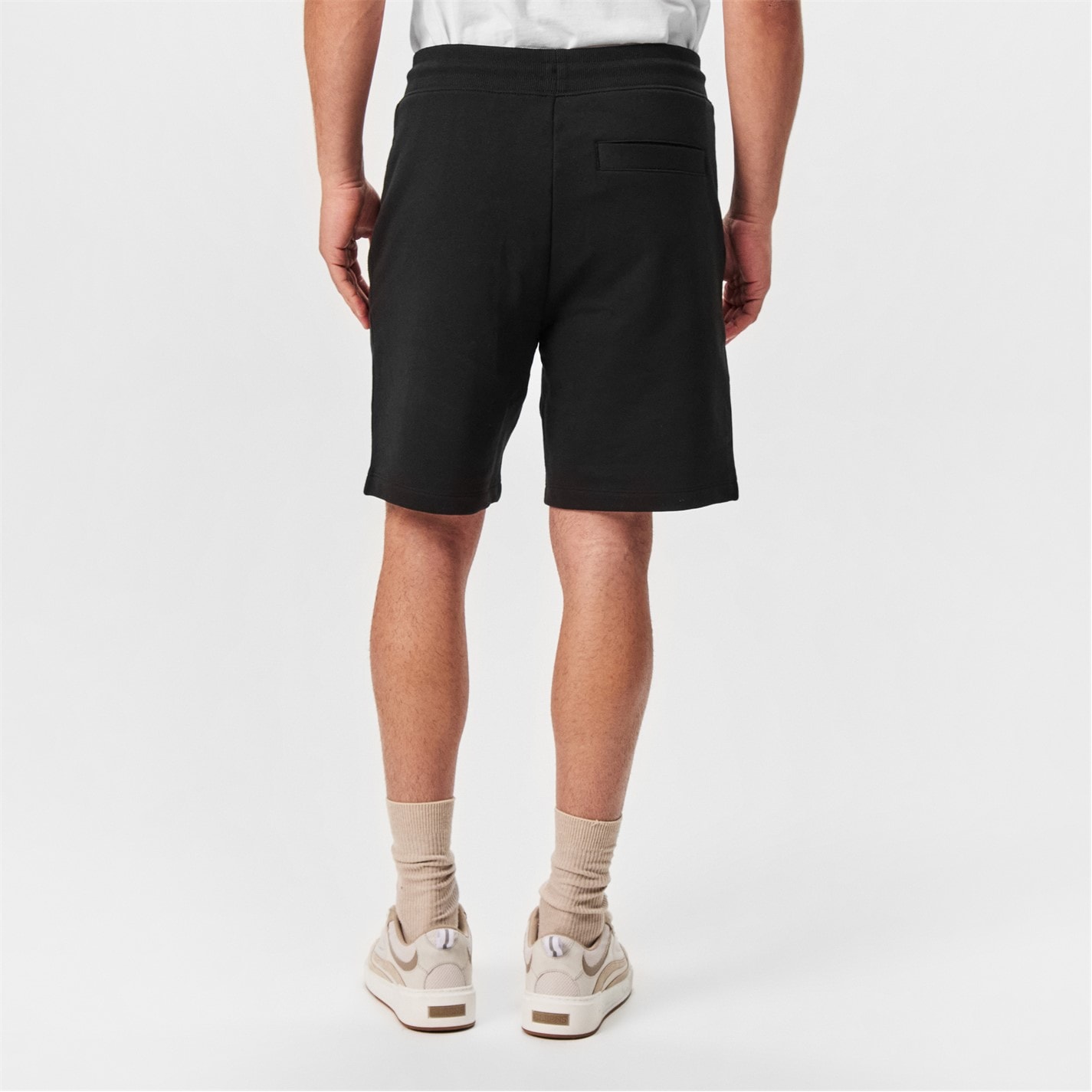 Kraťasy Hugo Black 001 988609 Mens HUGO Jogger Fleece Shorts with Logo Detail - Soft Cotton-Blend Jersey - 4